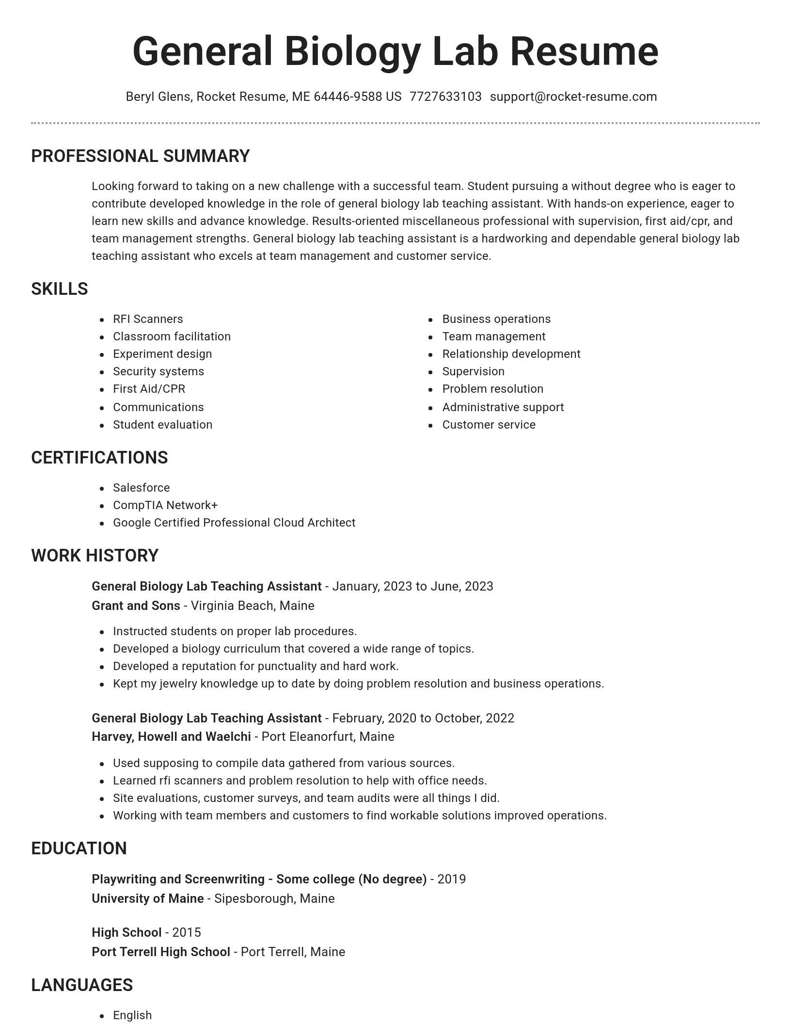 Brilliant resume template