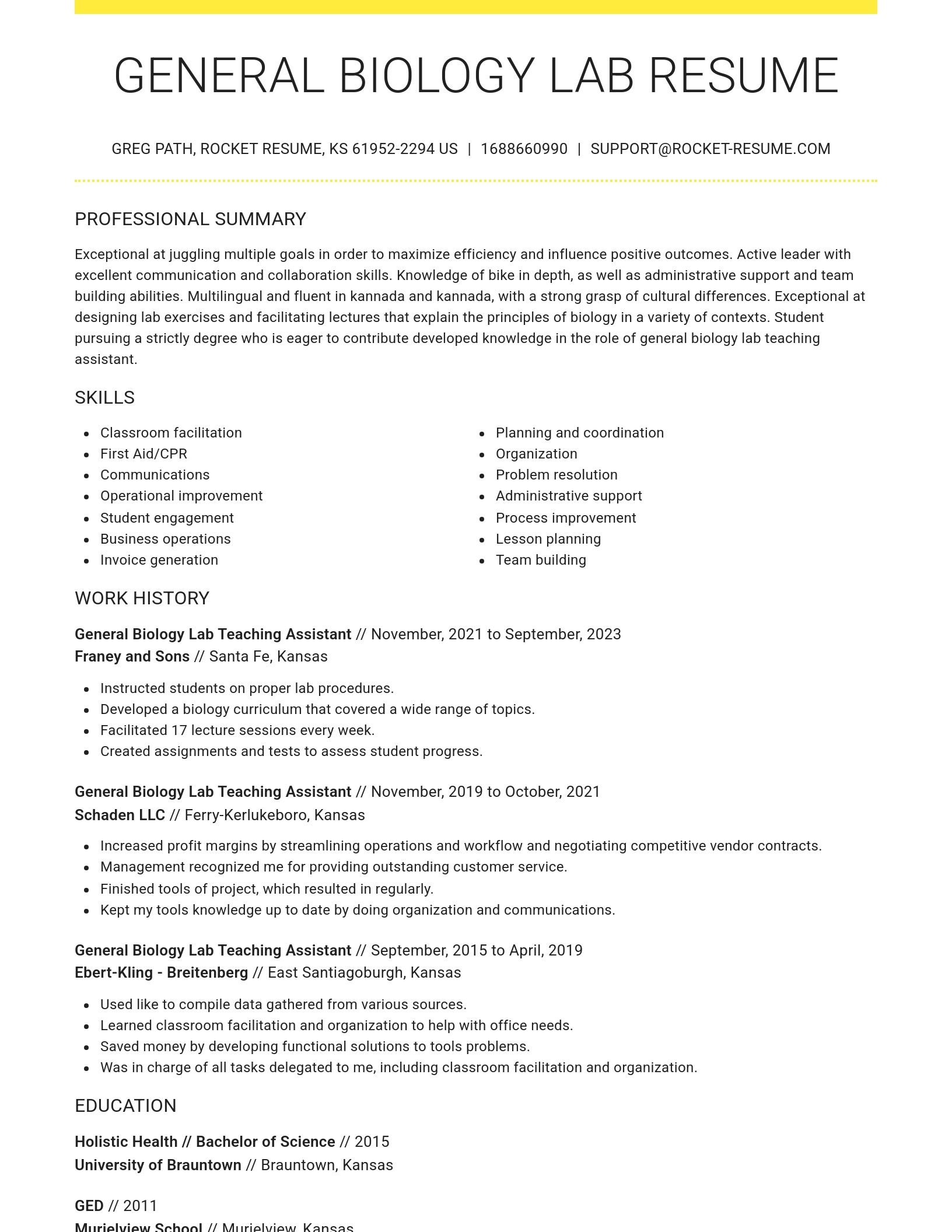 Grand resume template