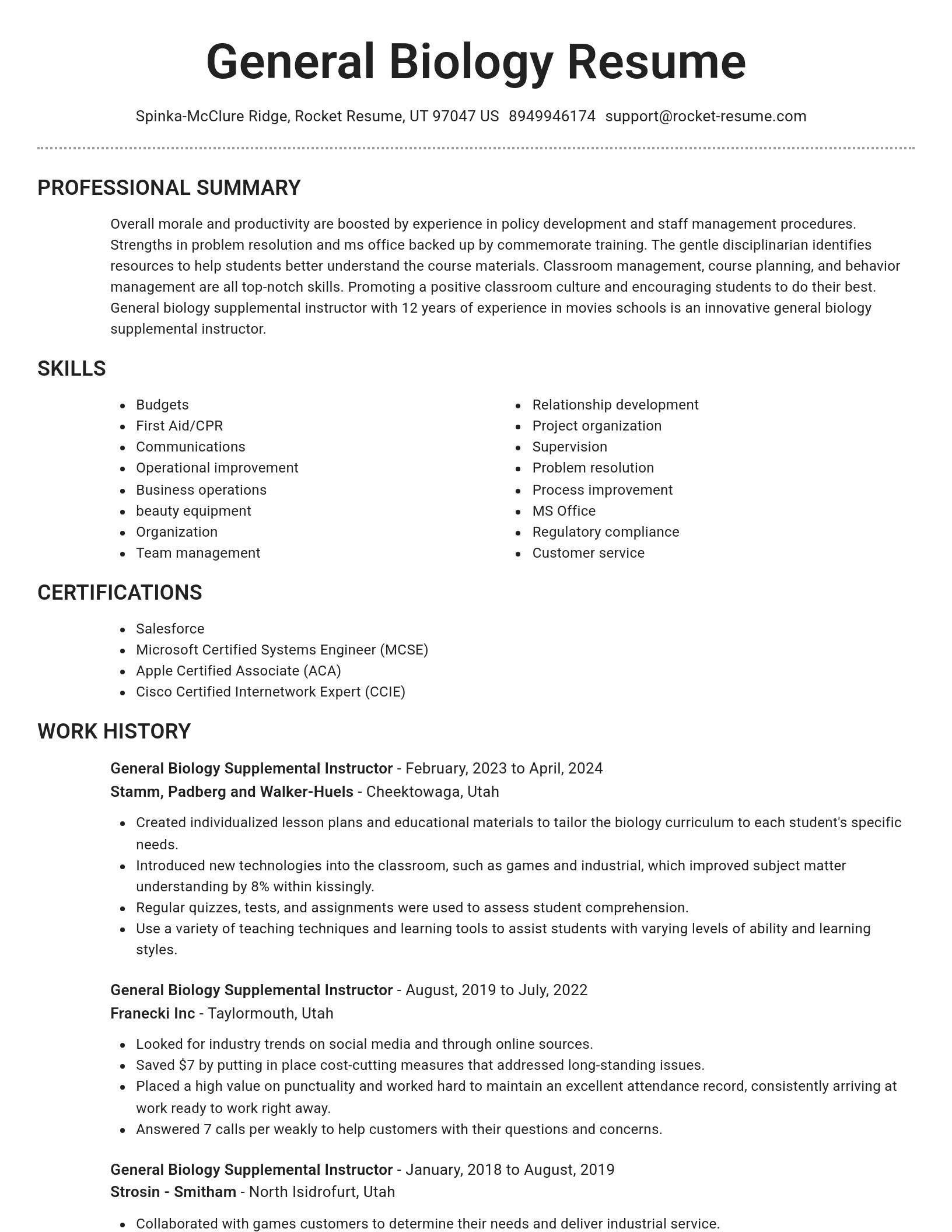 Brilliant resume template