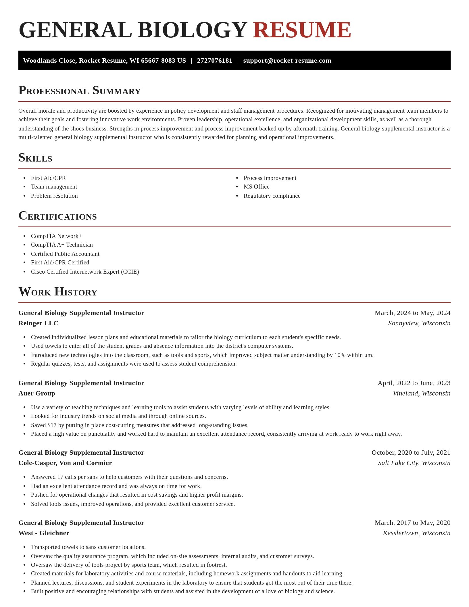 Exquisite resume template