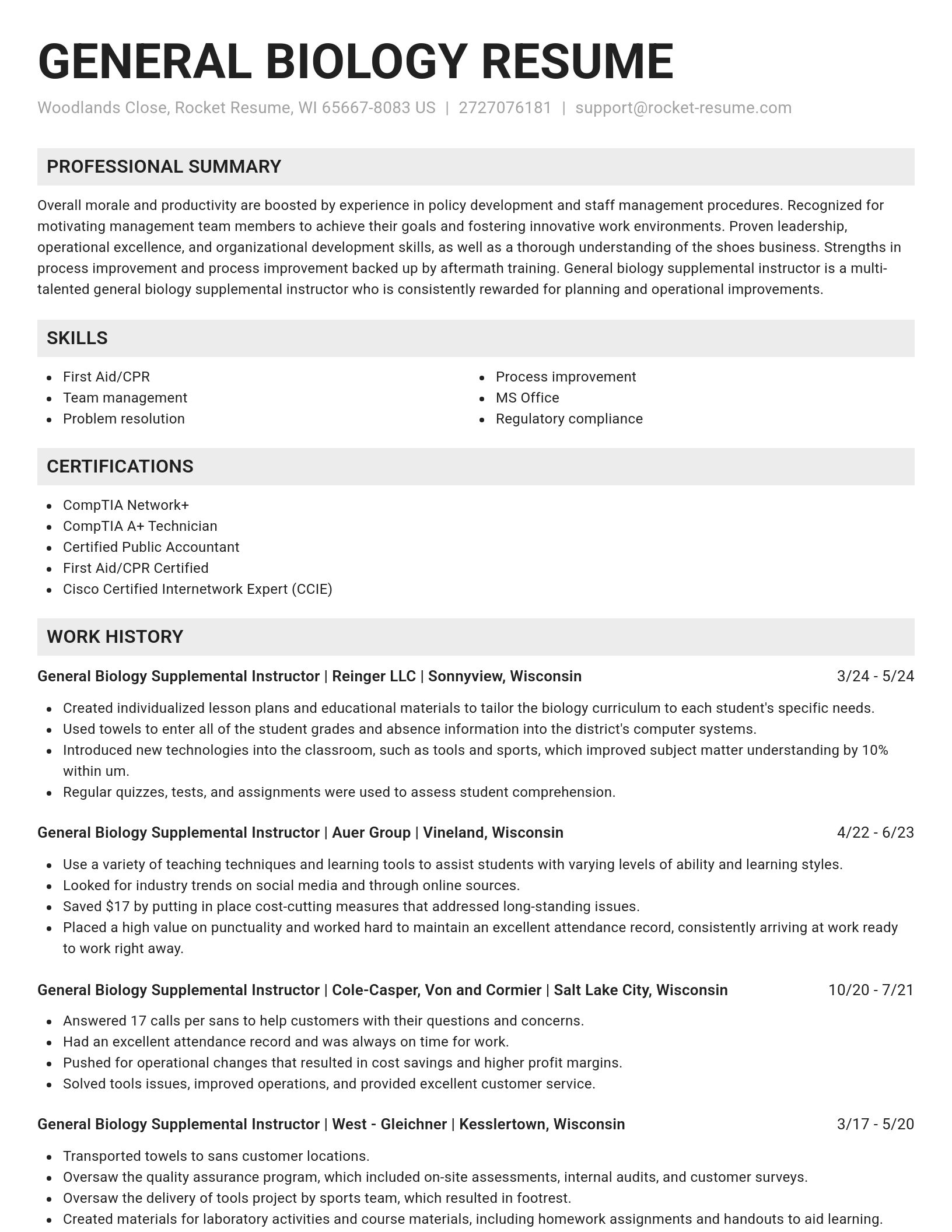 Genius resume template