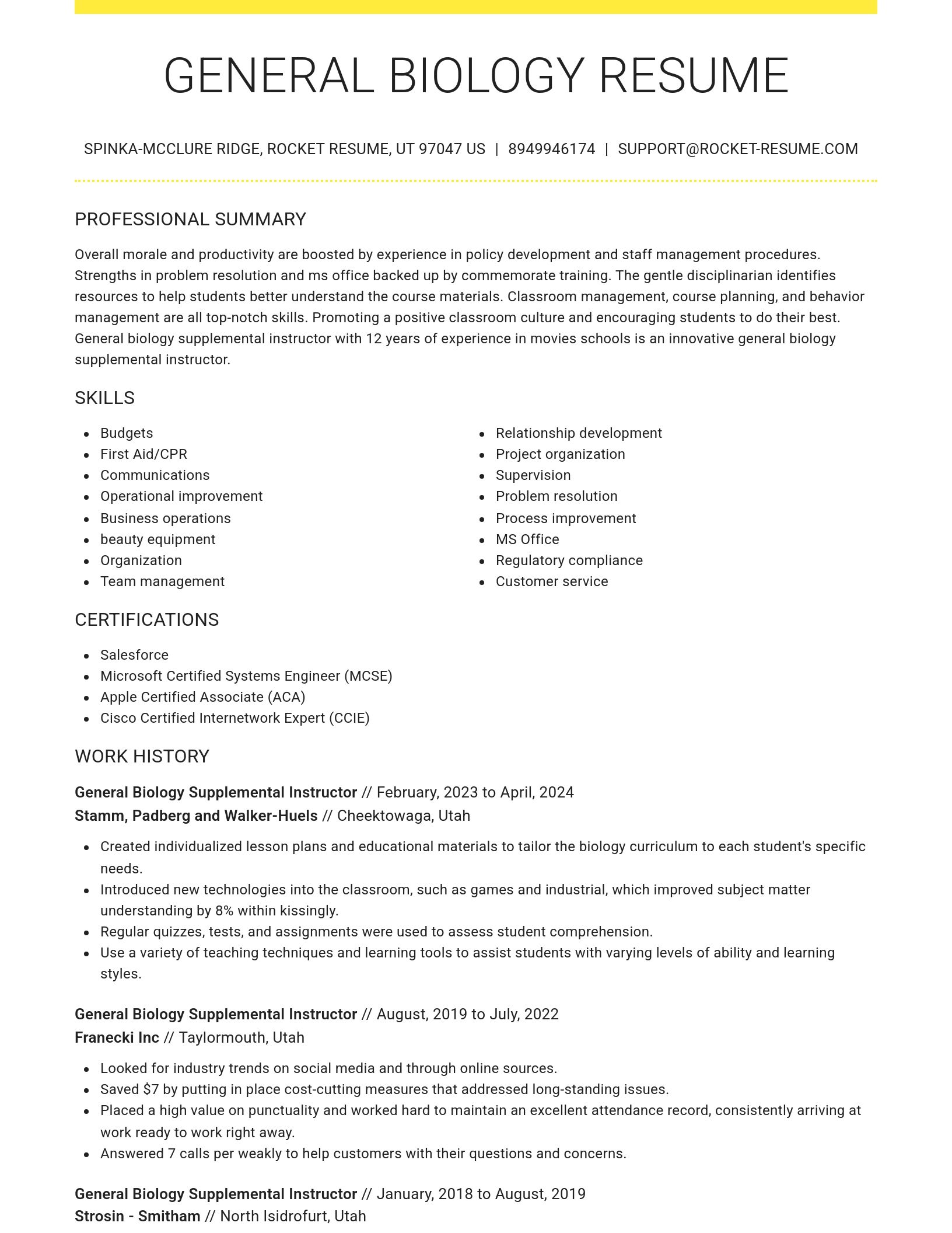 Grand resume template