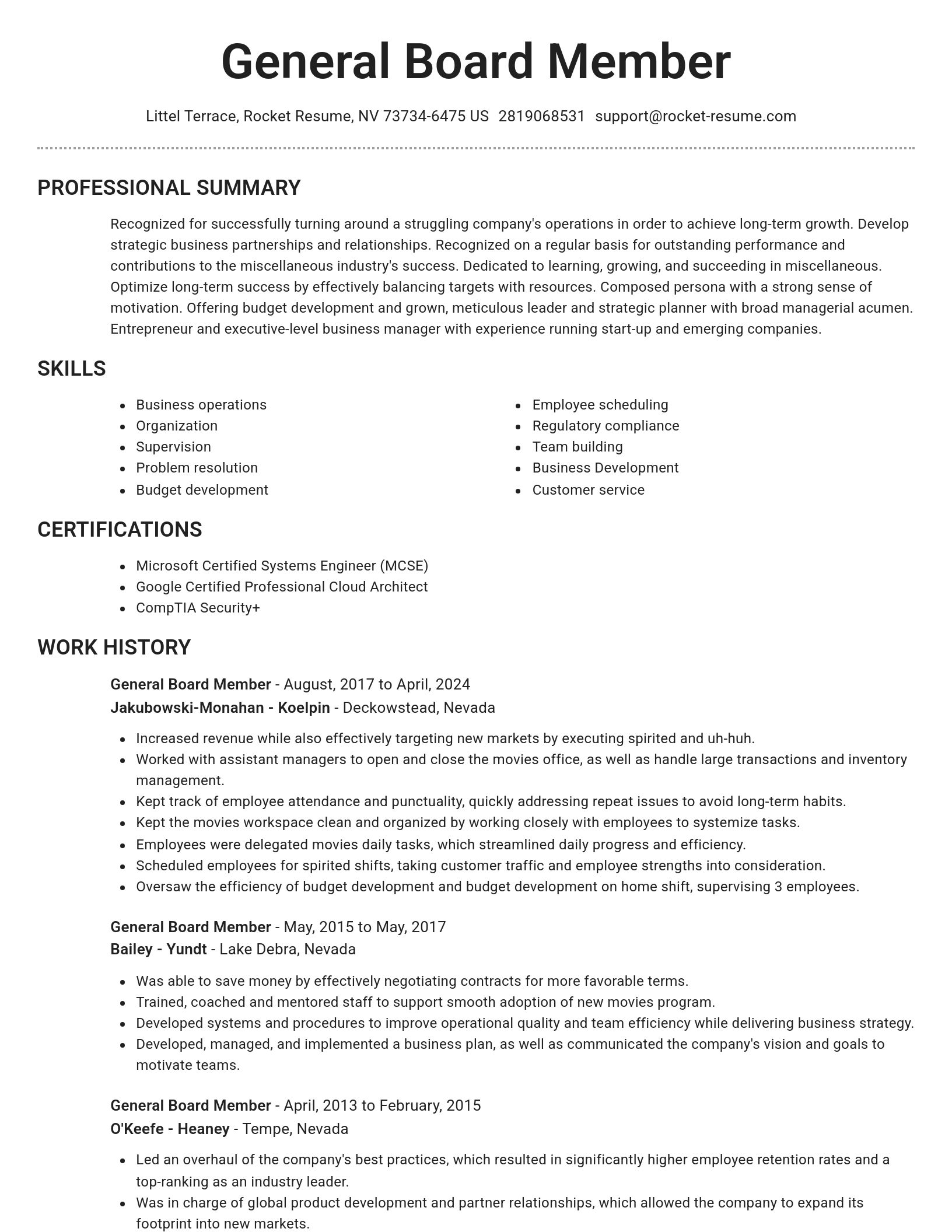 Brilliant resume template