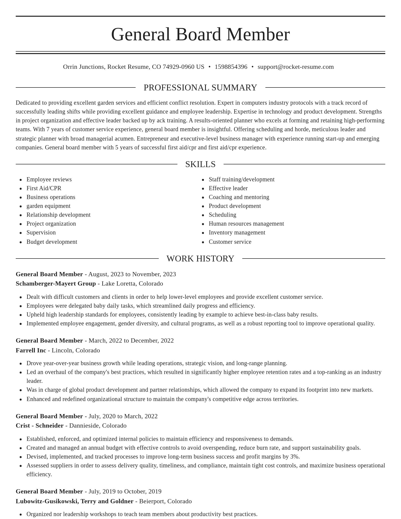 Elegant resume template