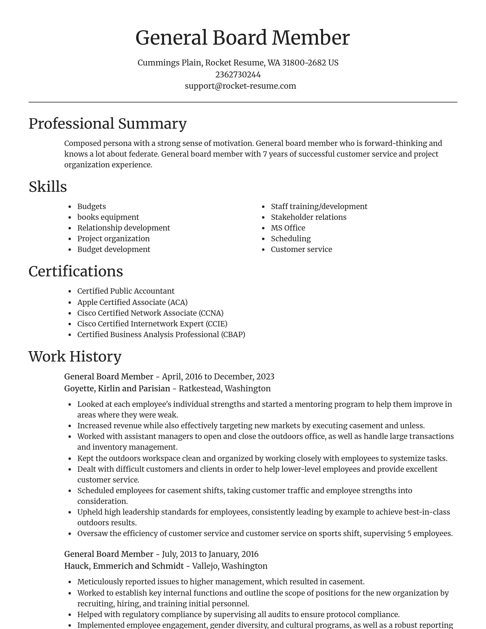 Focal Point resume template