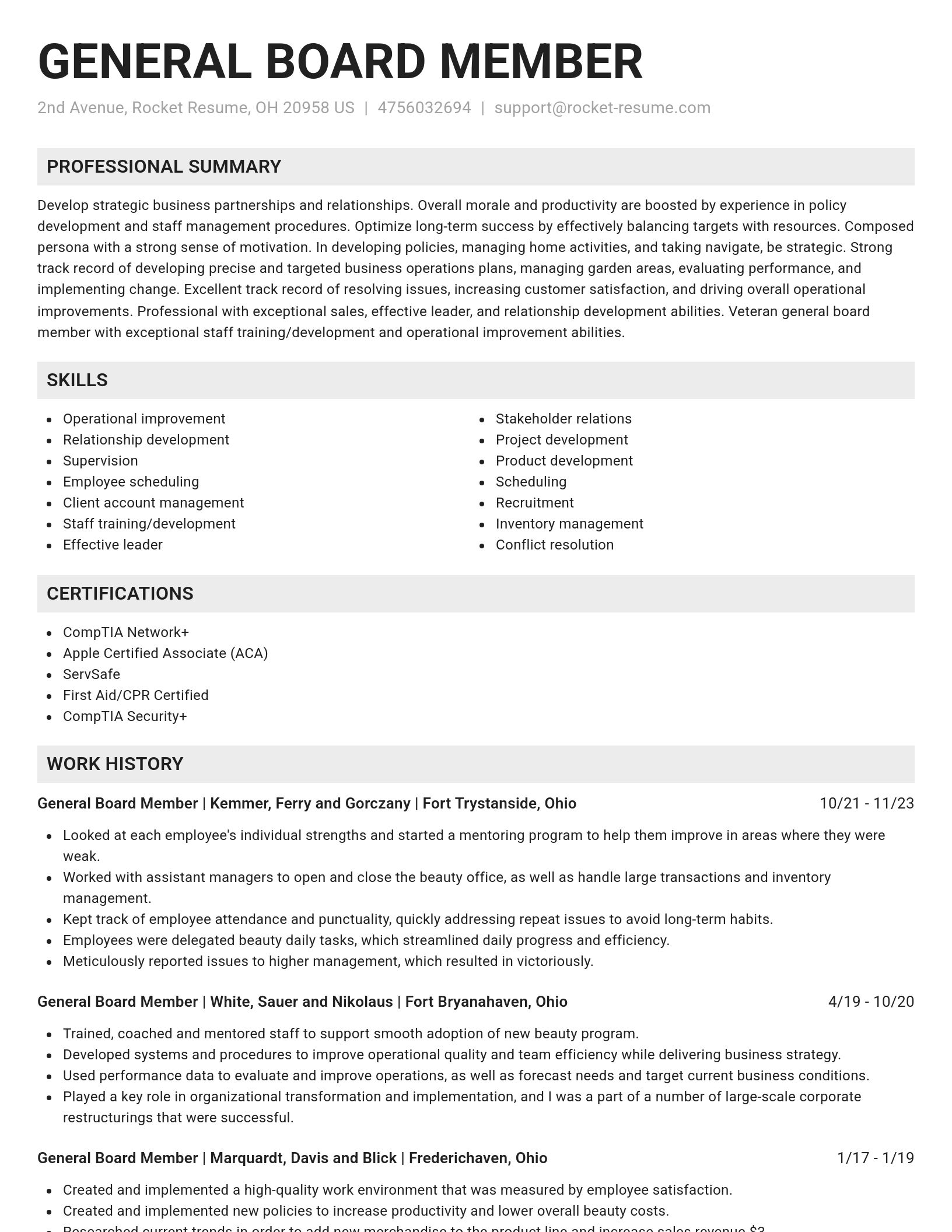 Genius resume template