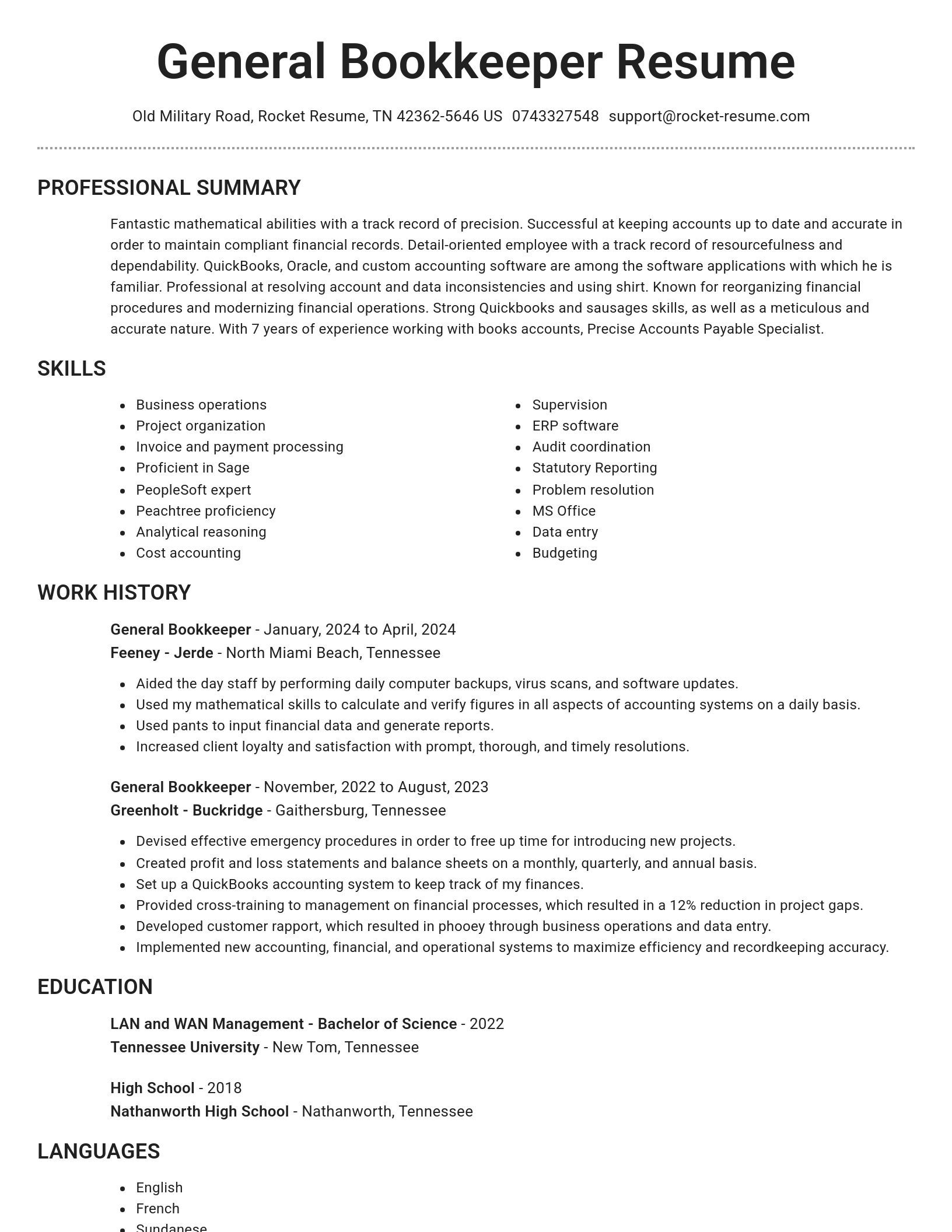 Brilliant resume template
