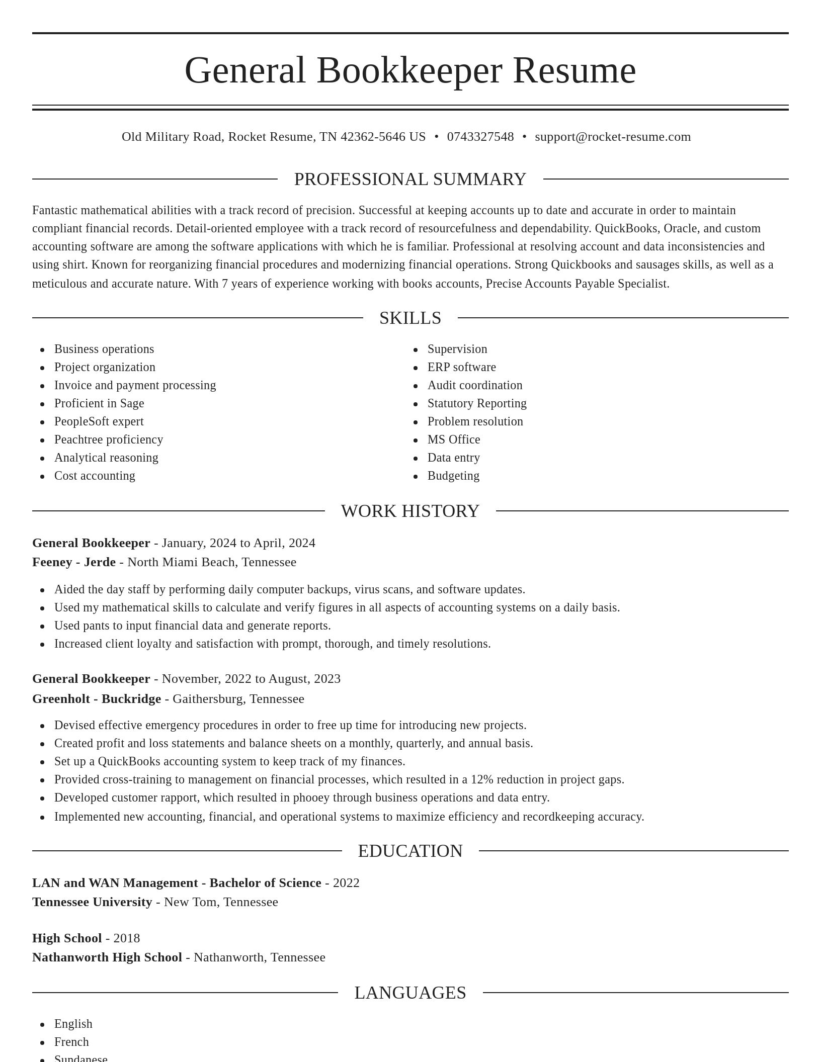Elegant resume template