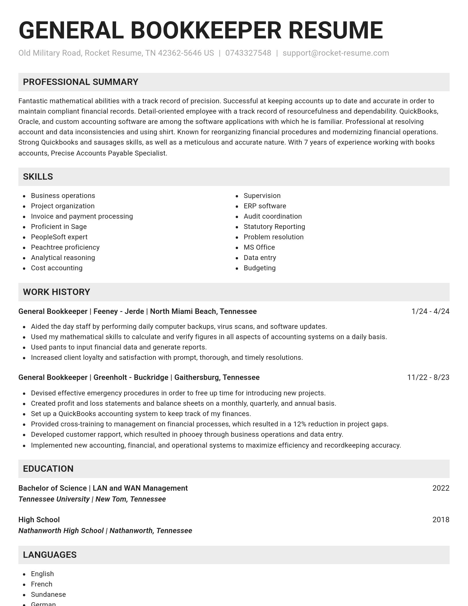 Genius resume template