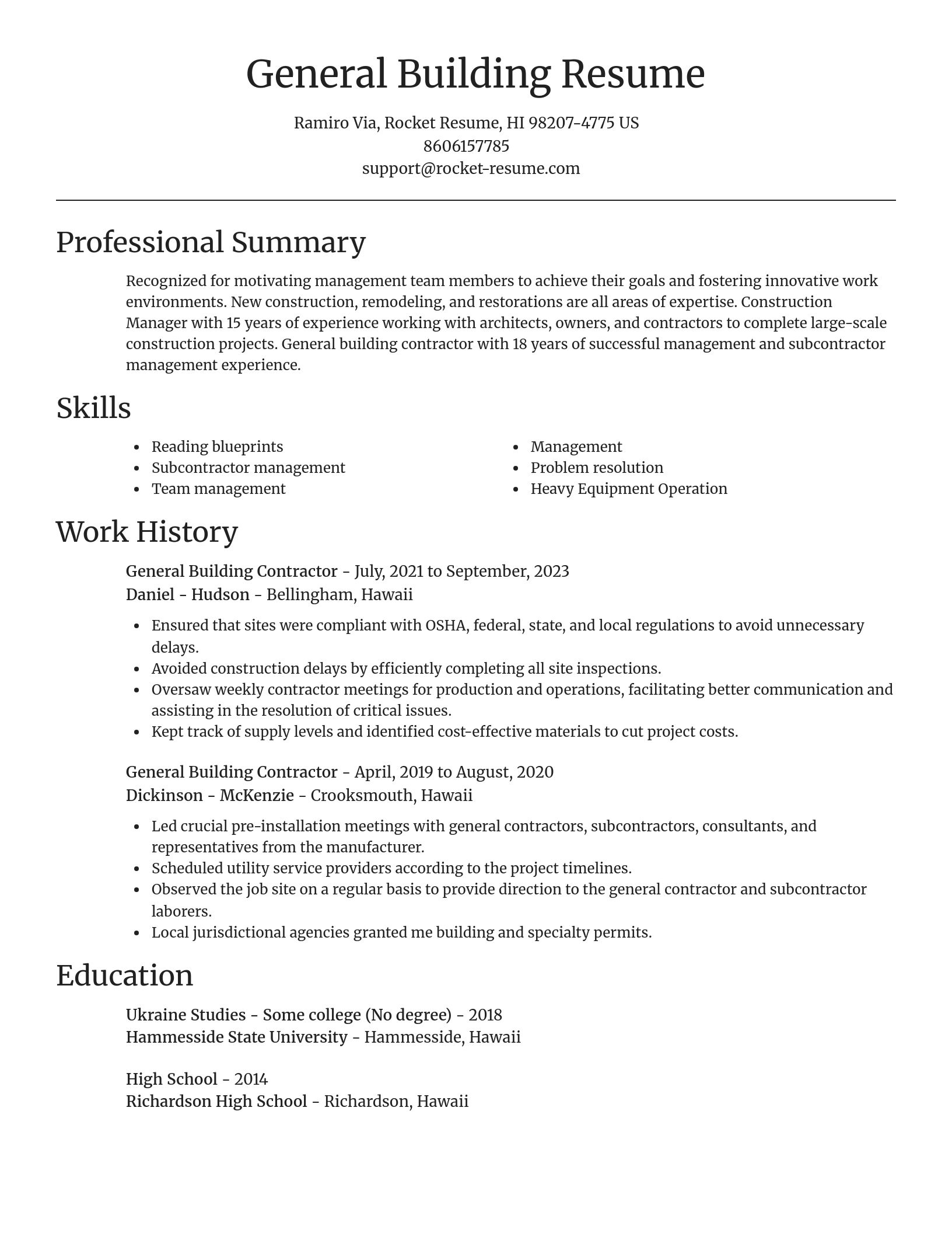 Focal Point resume template