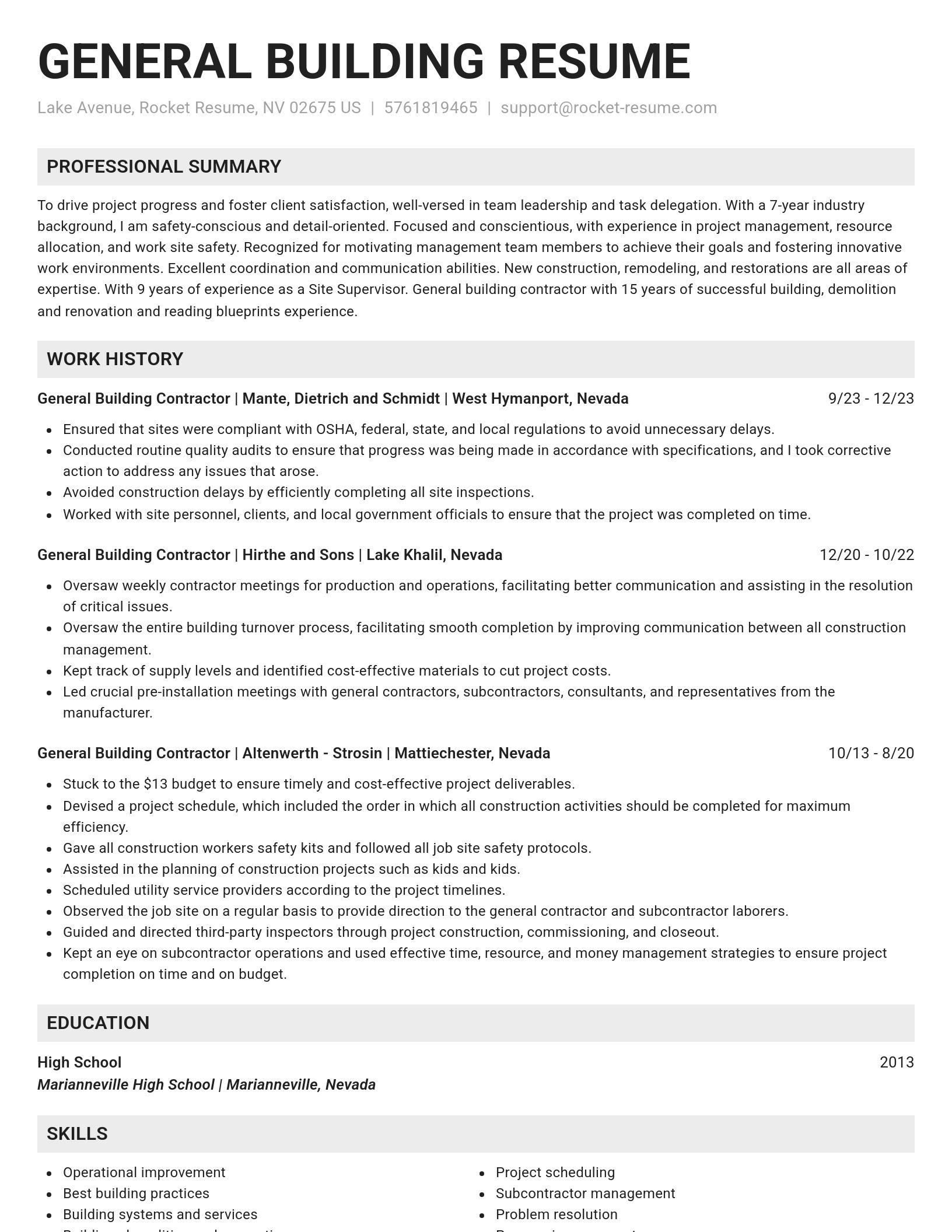 Genius resume template