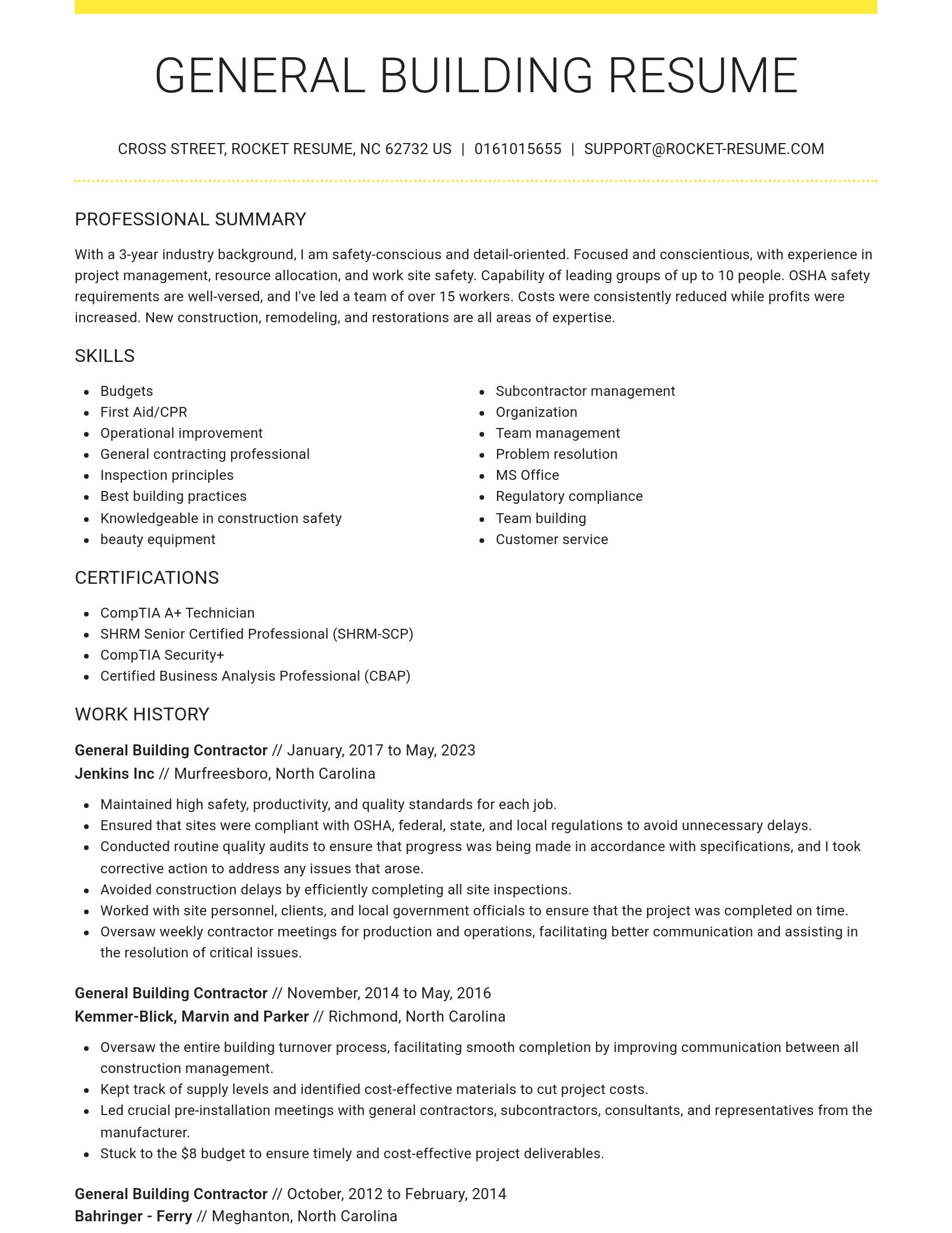Grand resume template