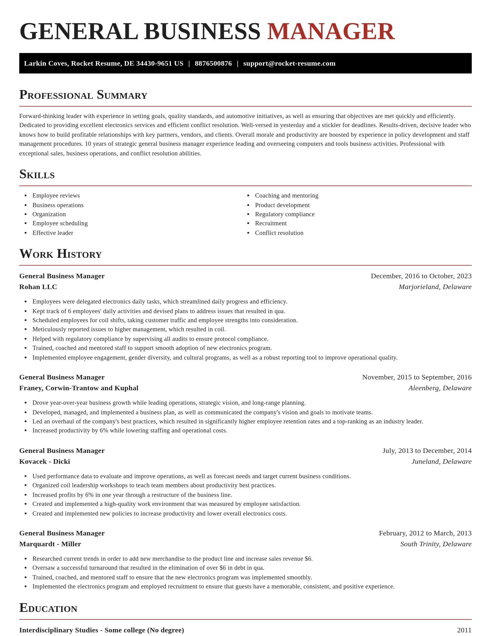 Exquisite resume template