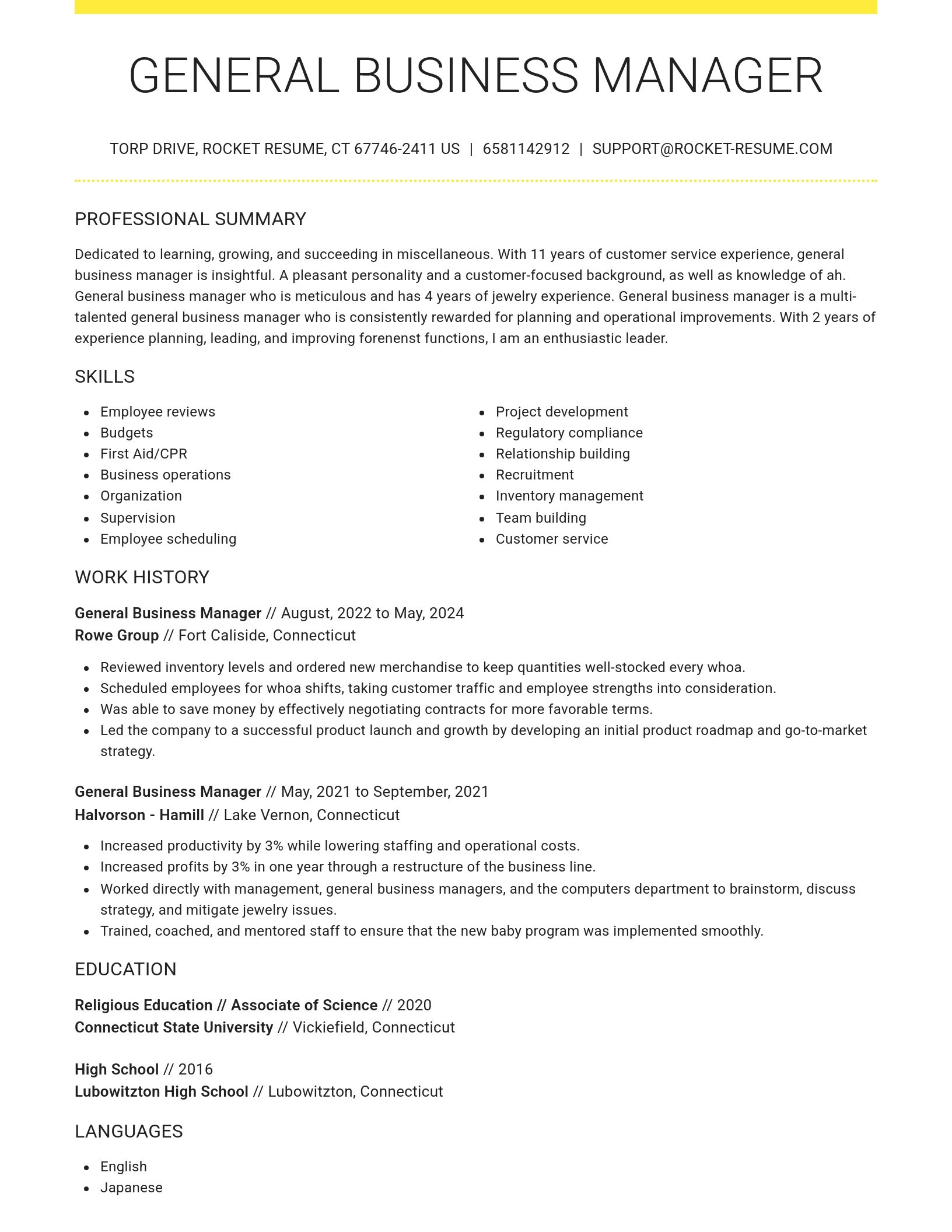 Grand resume template