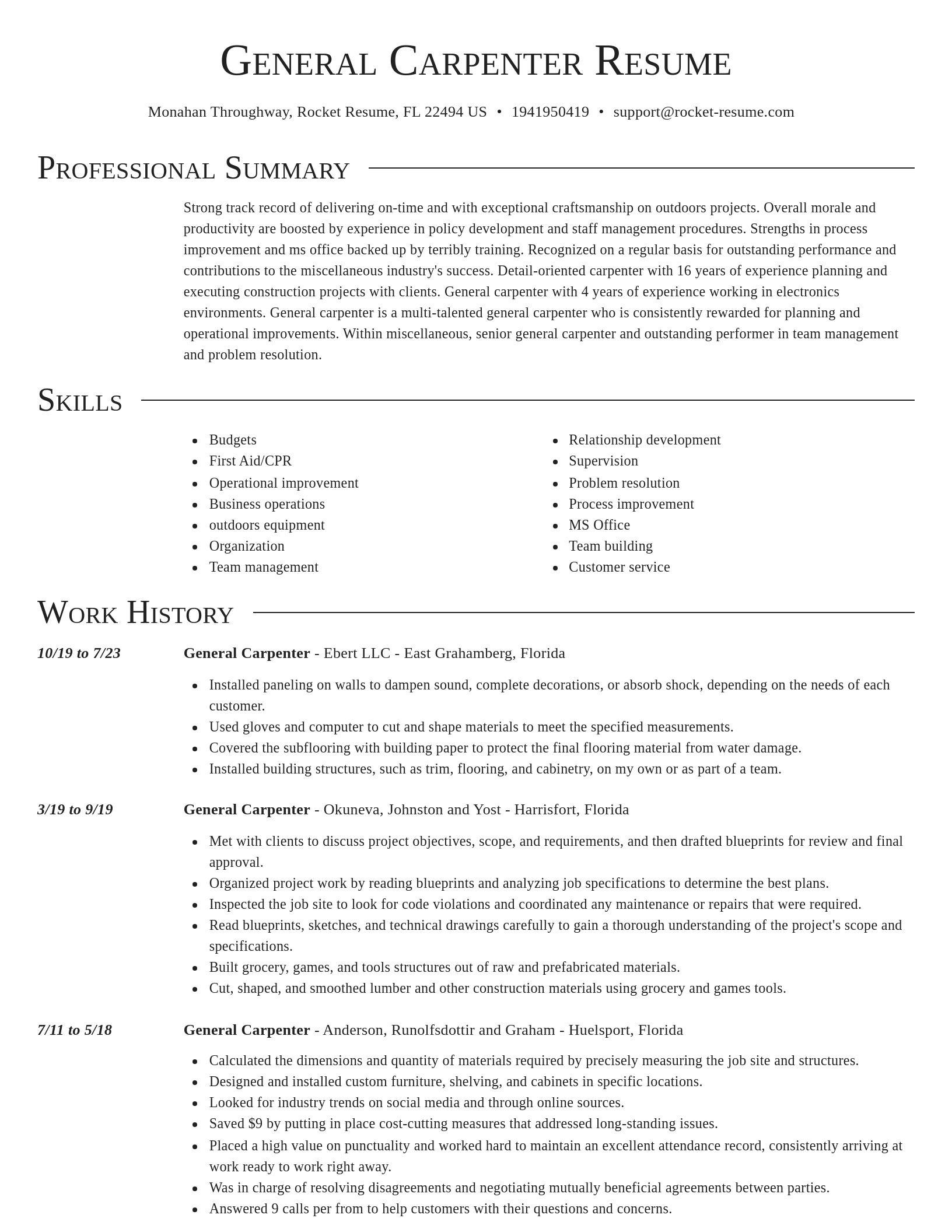 Director resume template