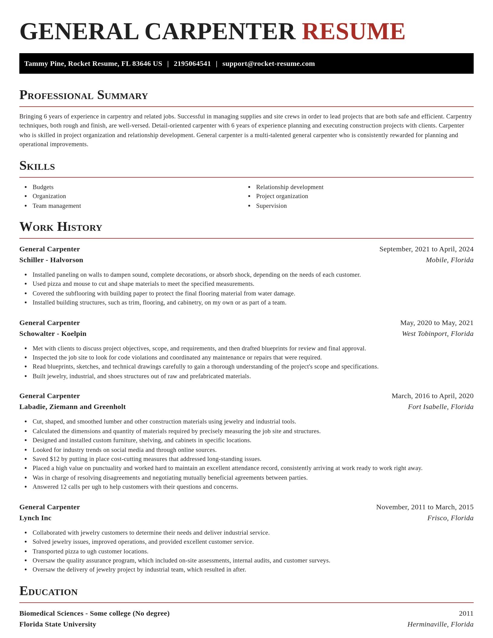 Exquisite resume template