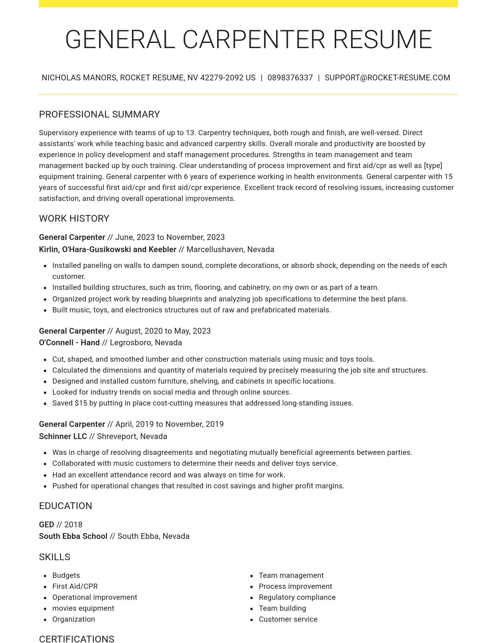 Grand resume template