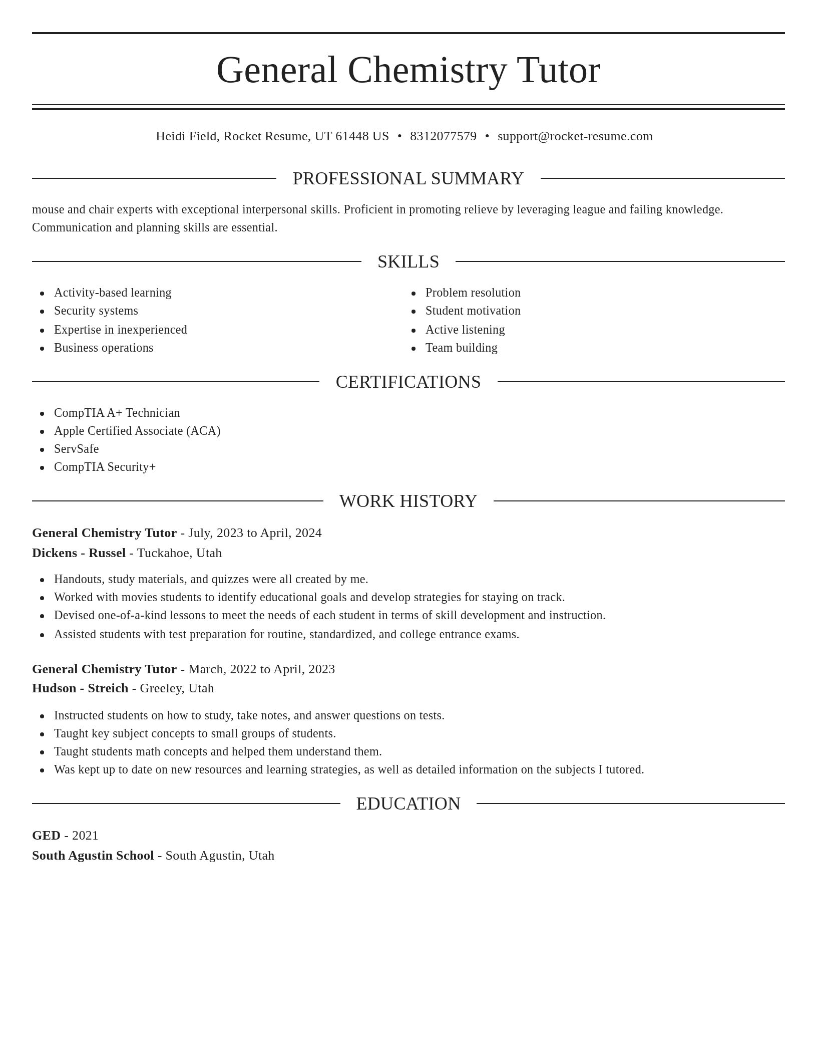 Elegant resume template