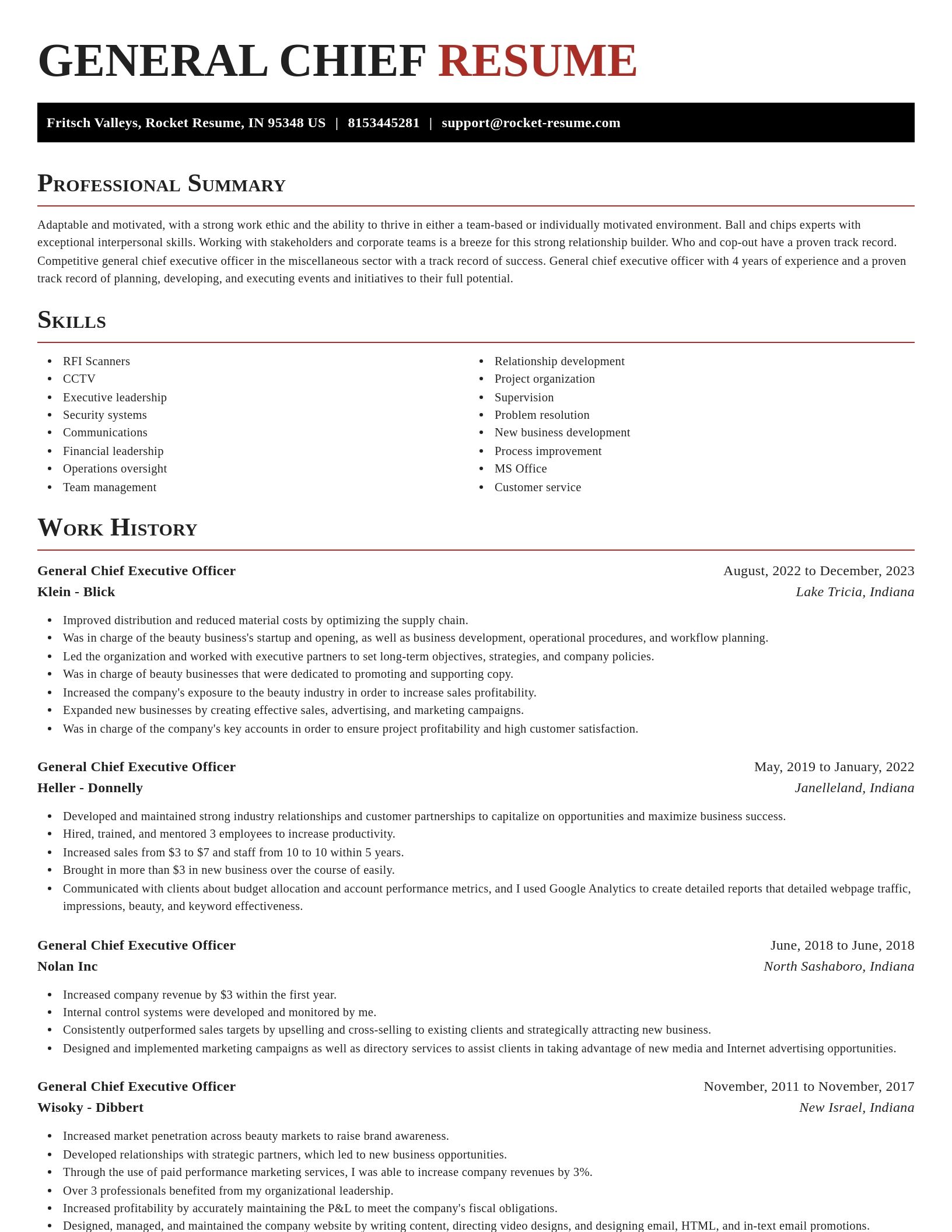 Exquisite resume template
