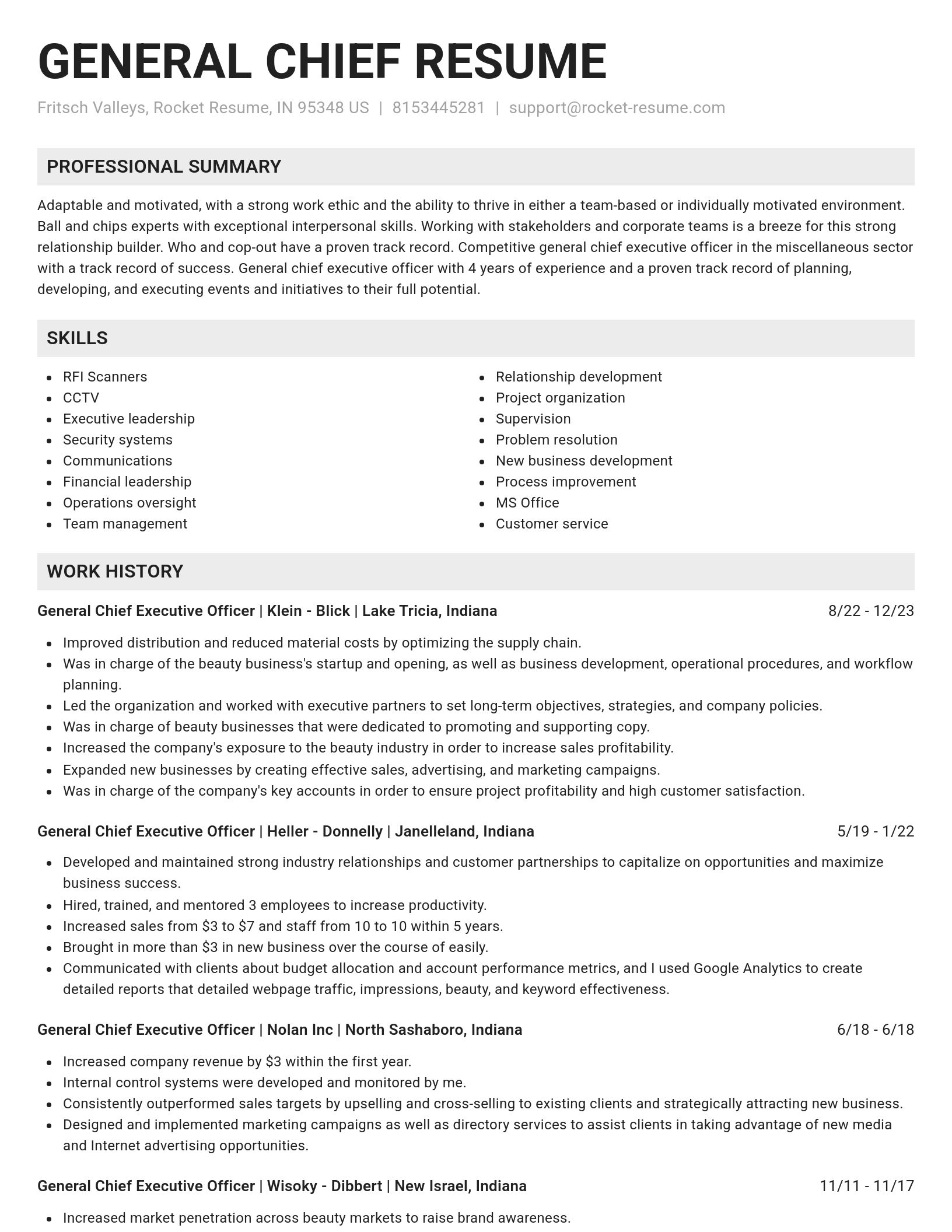 Genius resume template