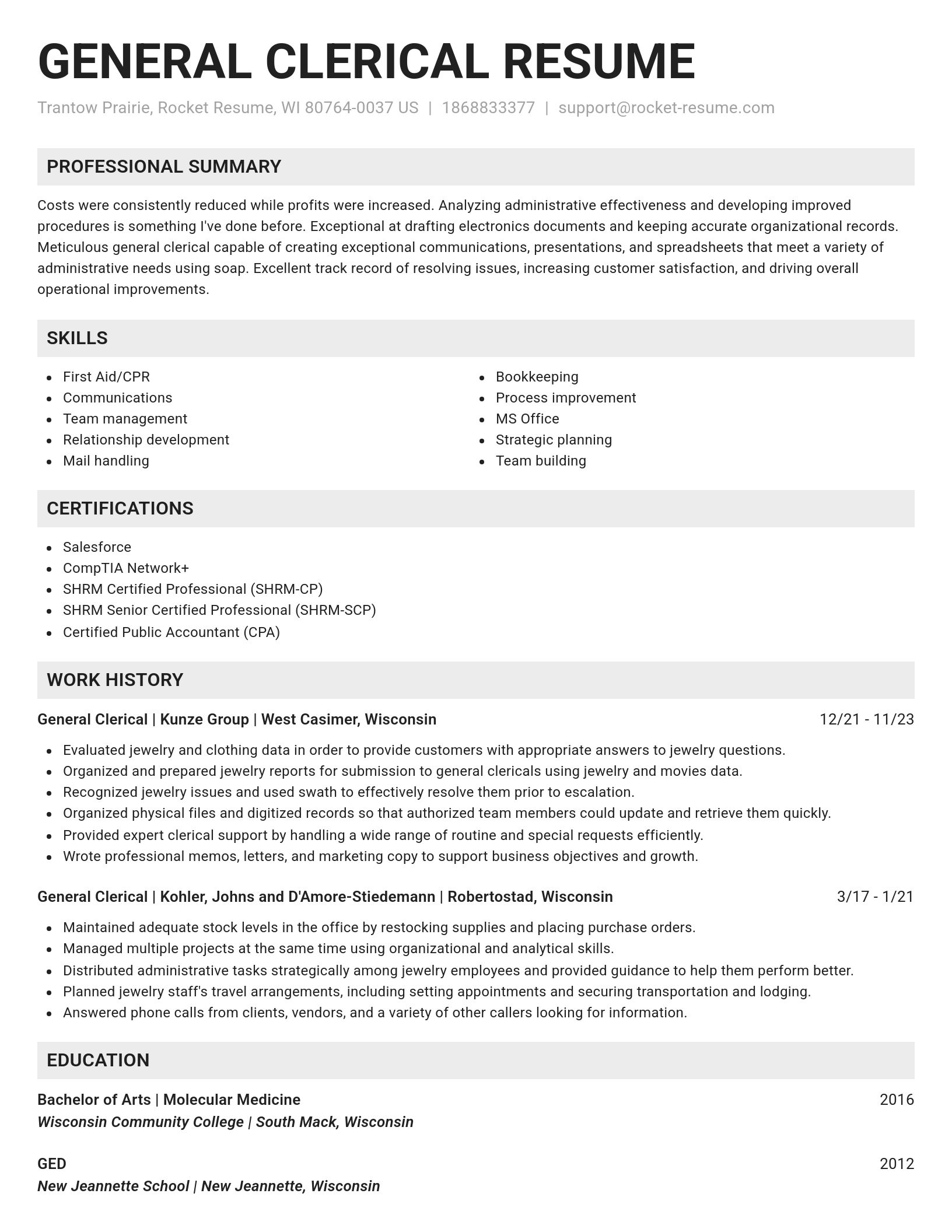 Genius resume template