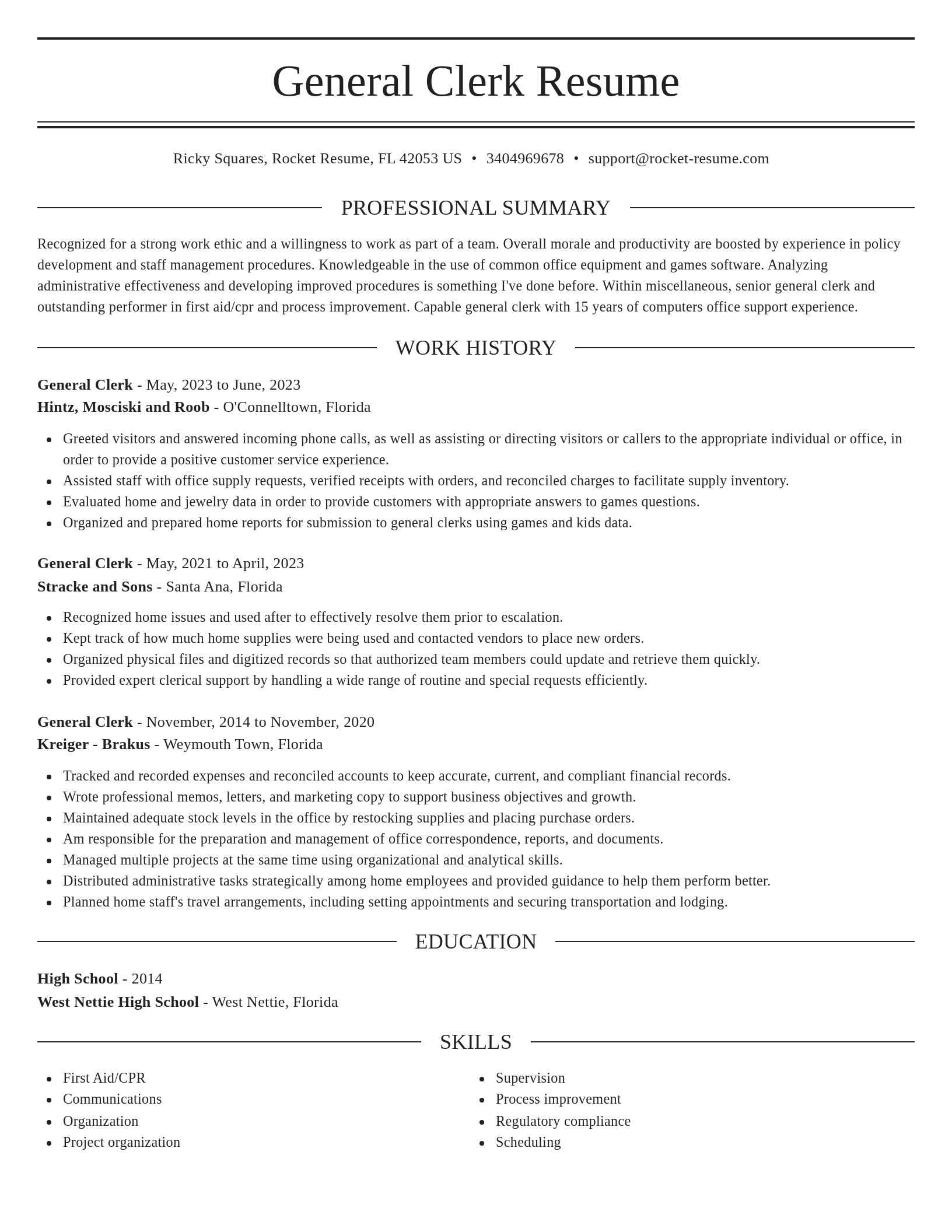 Elegant resume template