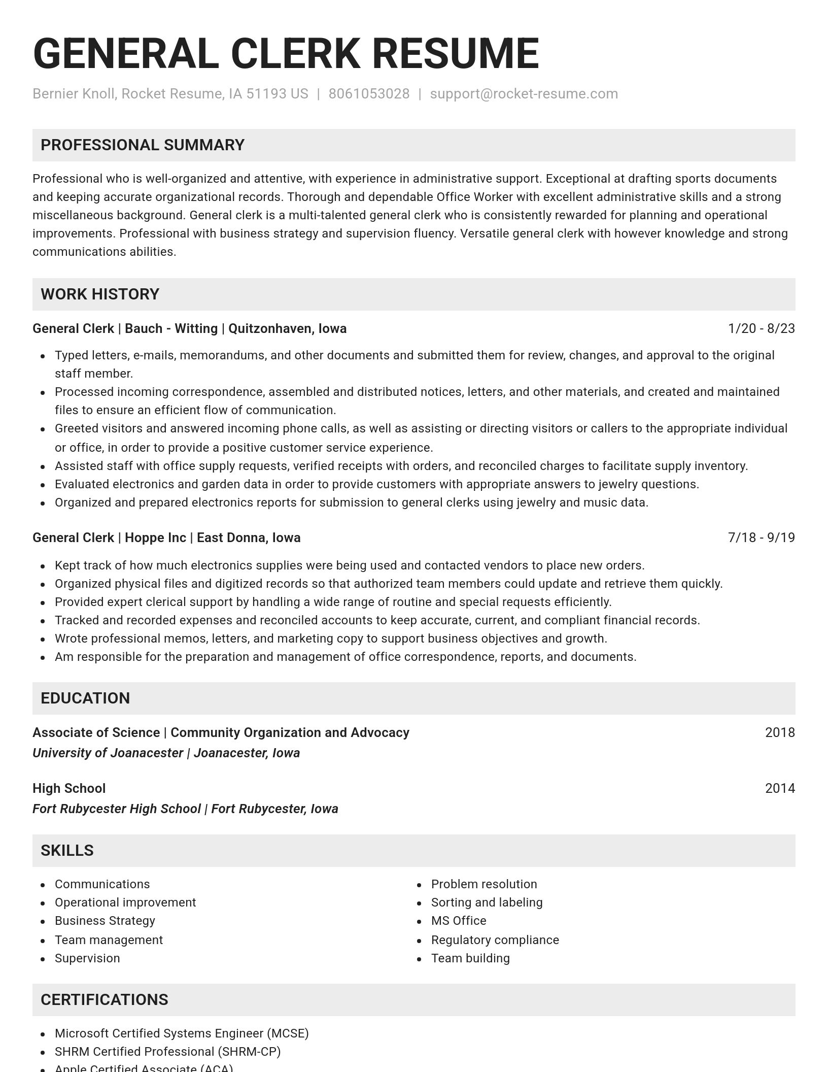 Genius resume template