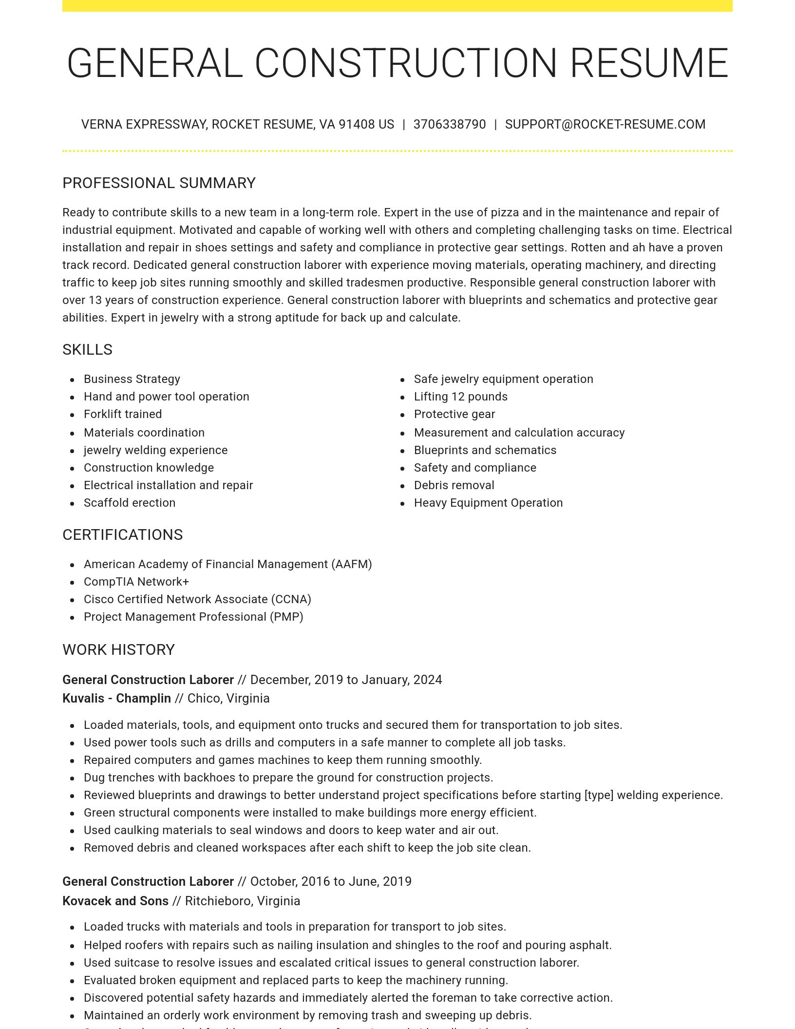 Grand resume template