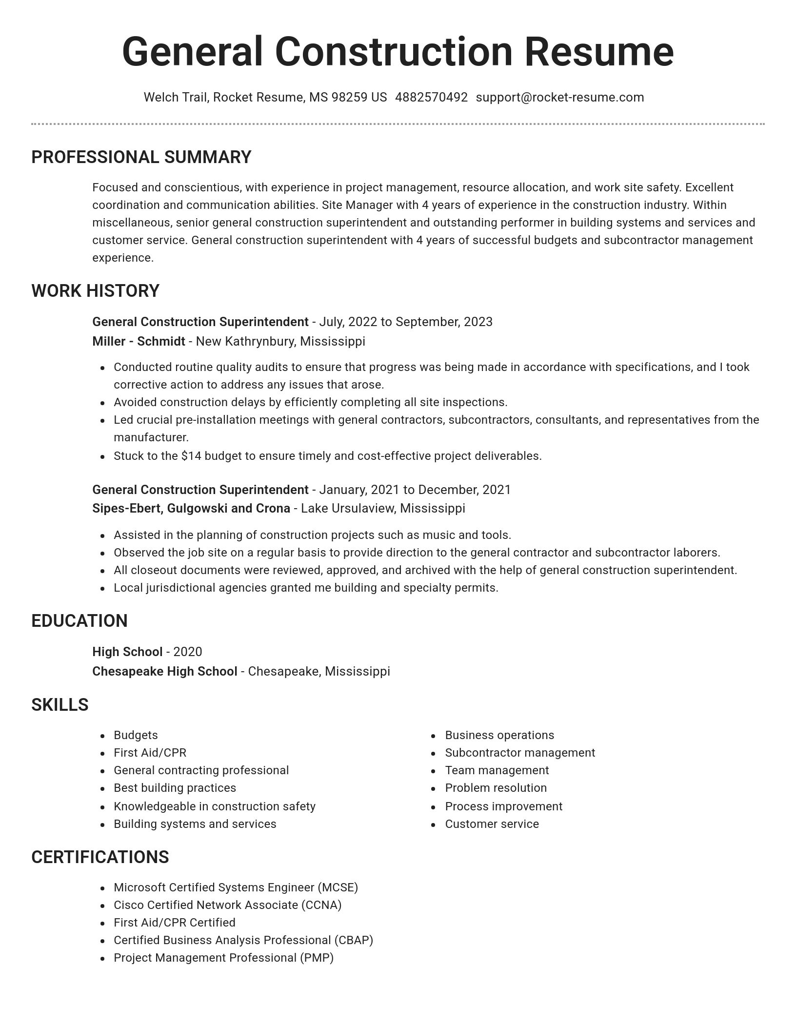 Brilliant resume template