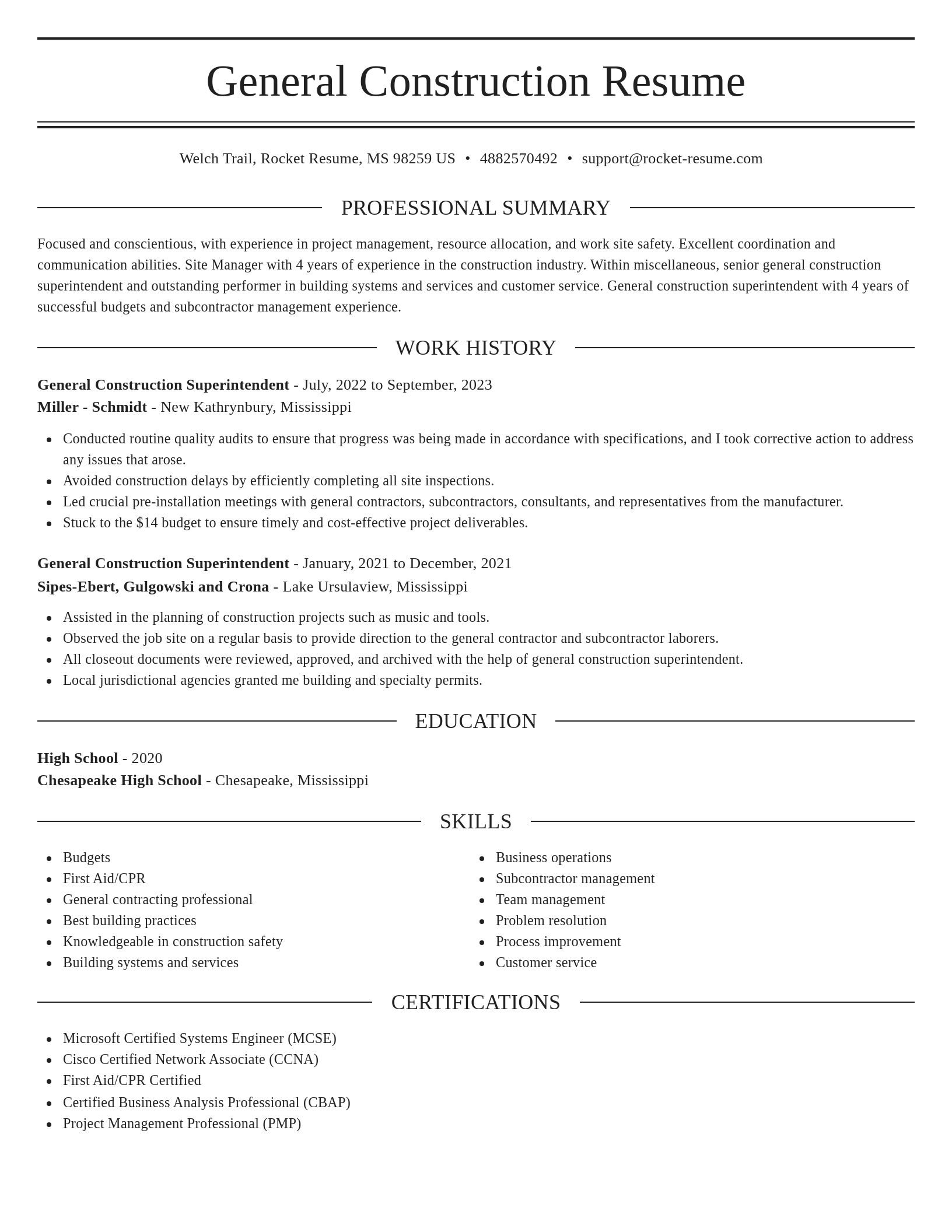 Elegant resume template