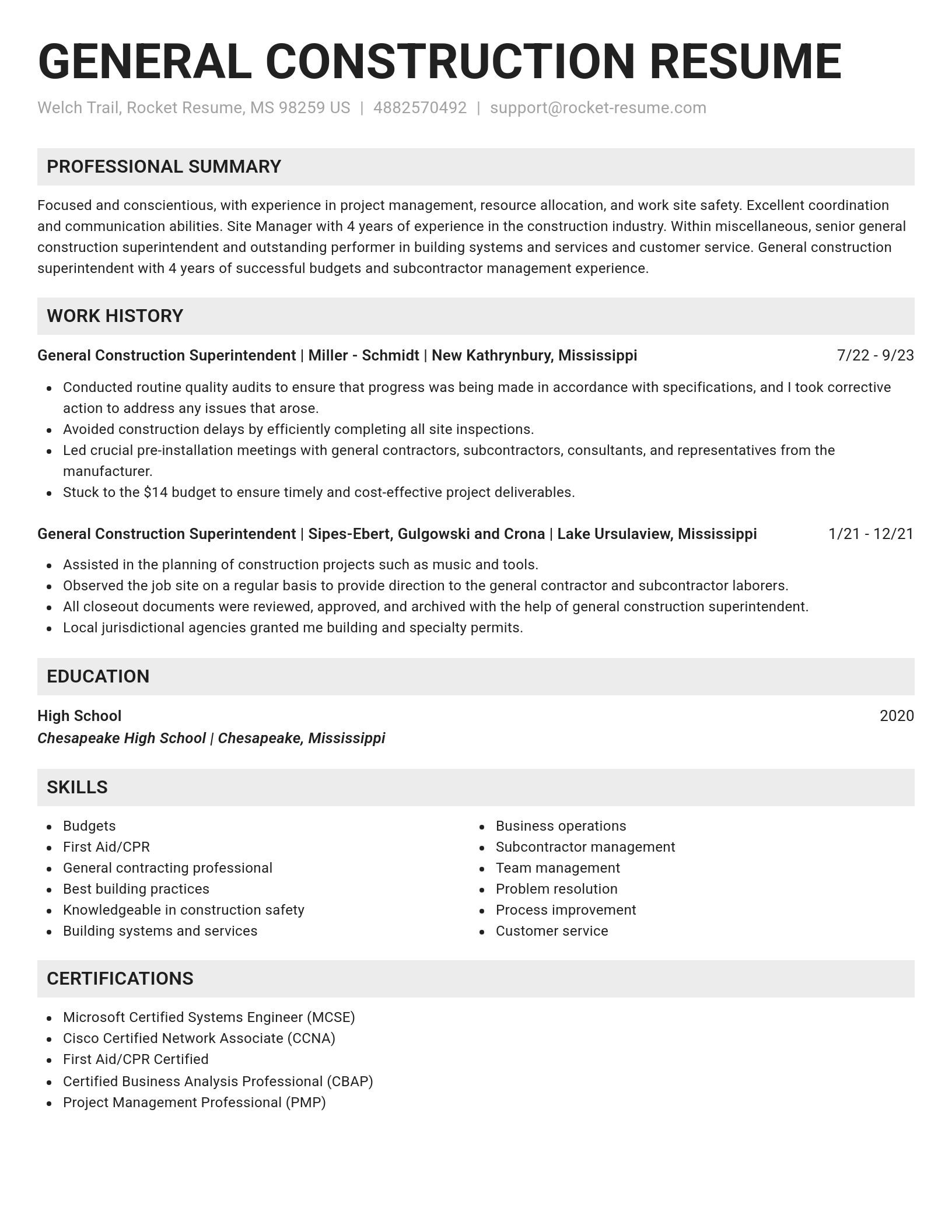 Genius resume template