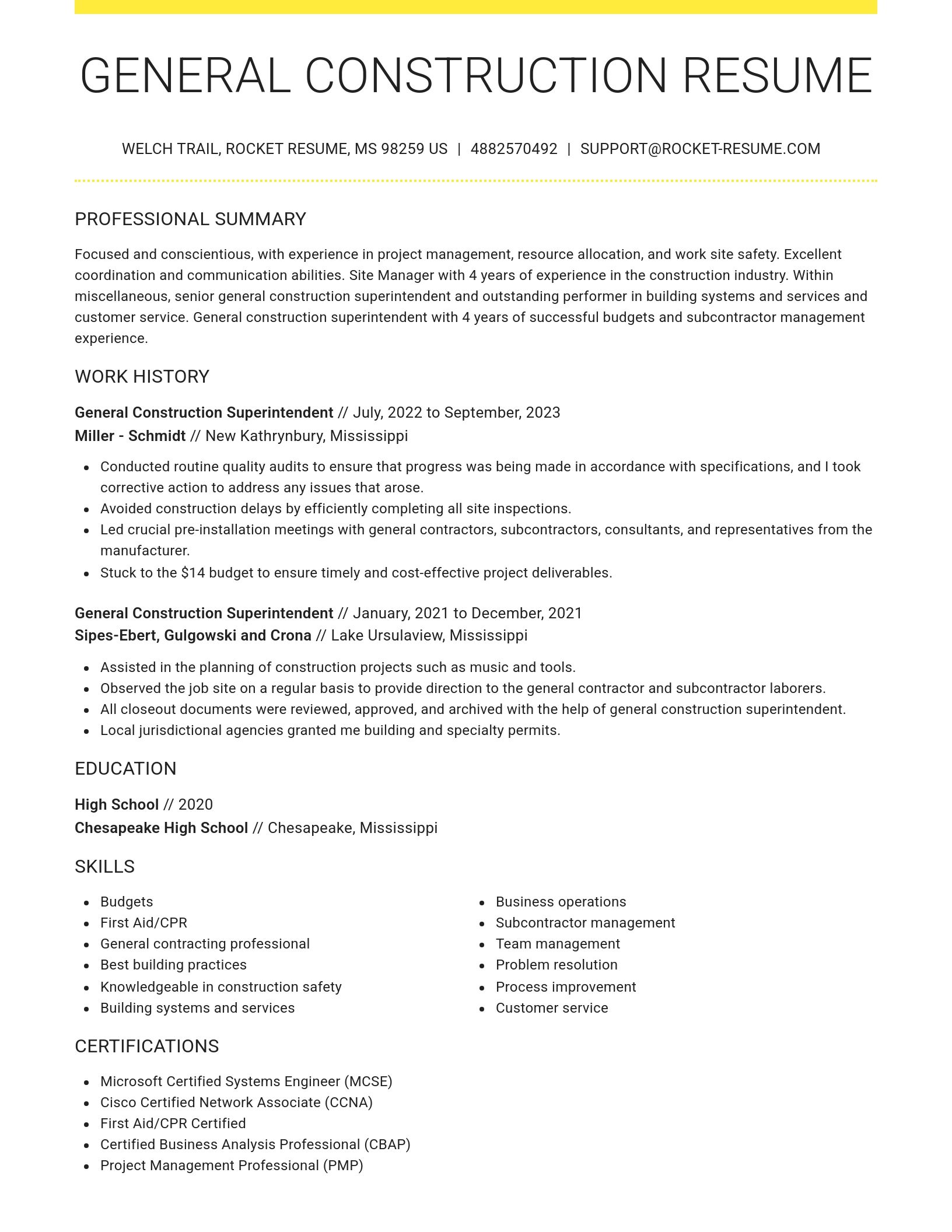 Grand resume template