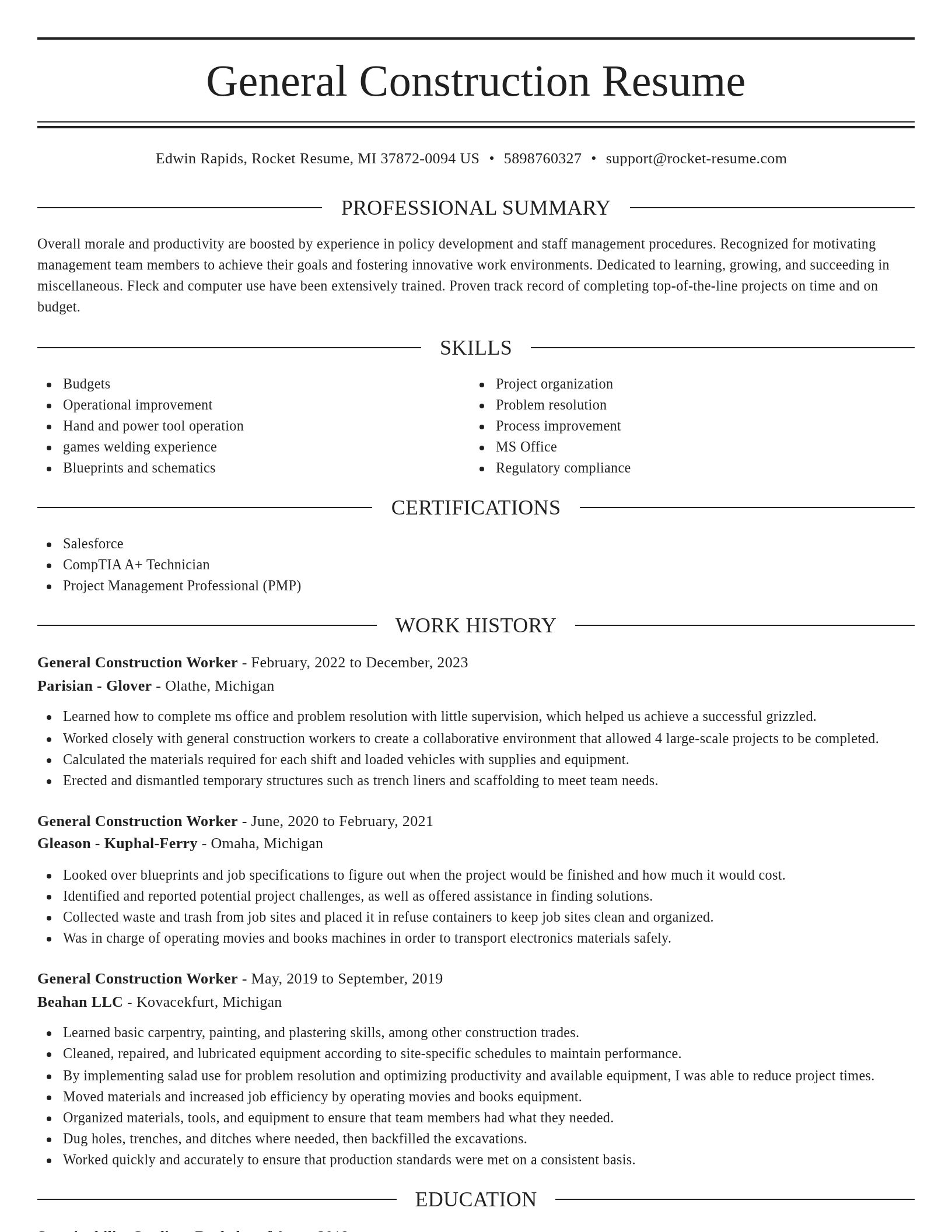 Elegant resume template