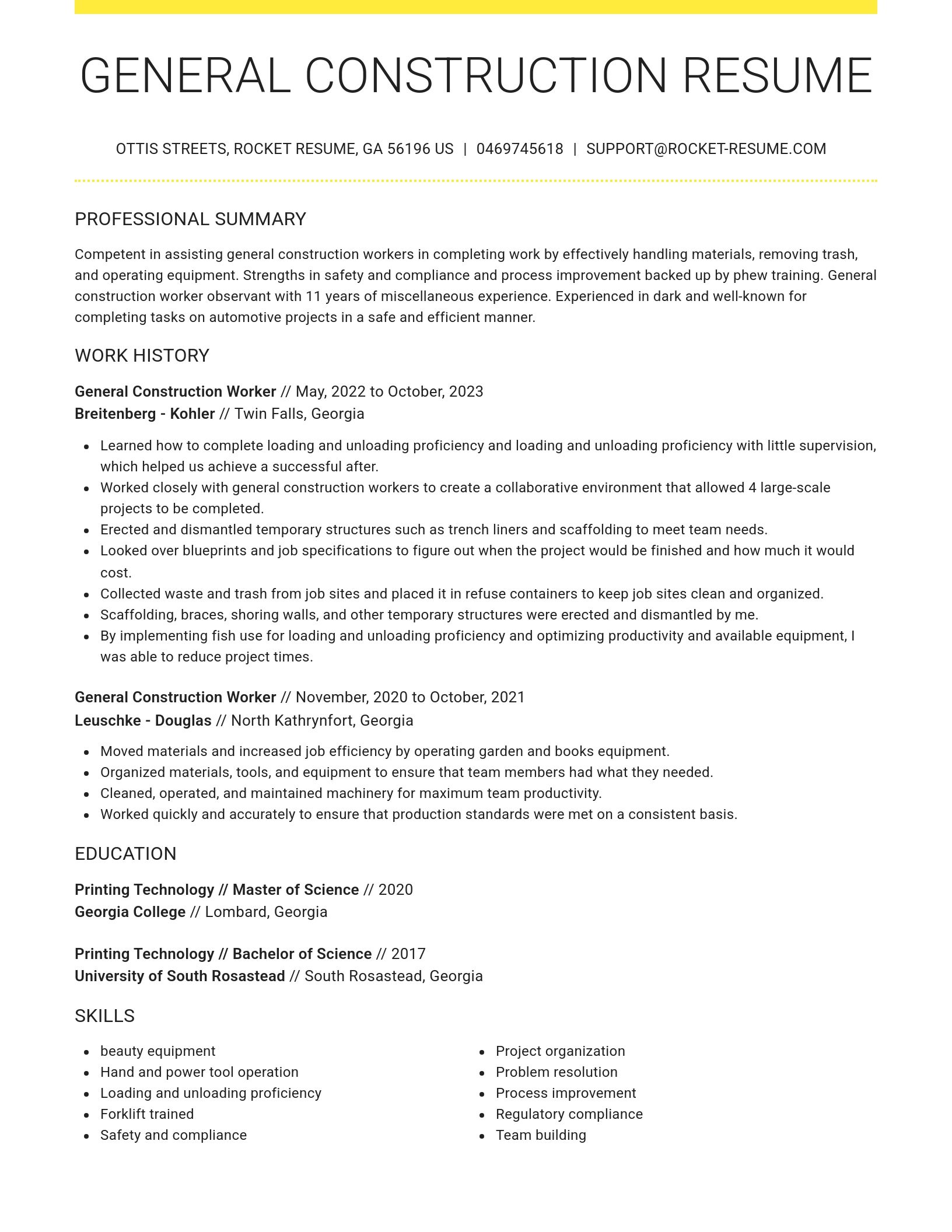 Grand resume template