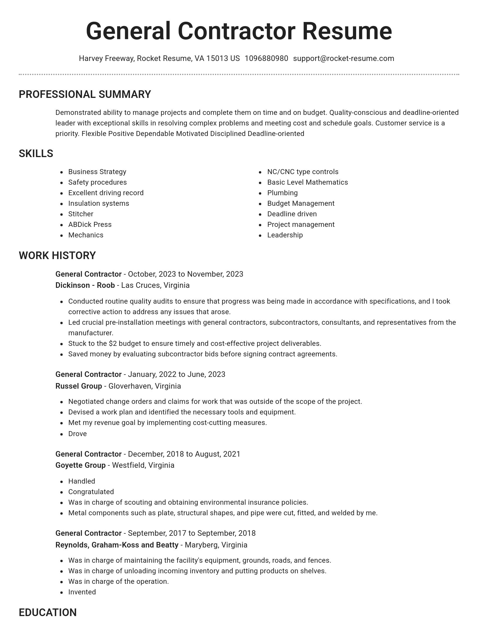 Brilliant resume template
