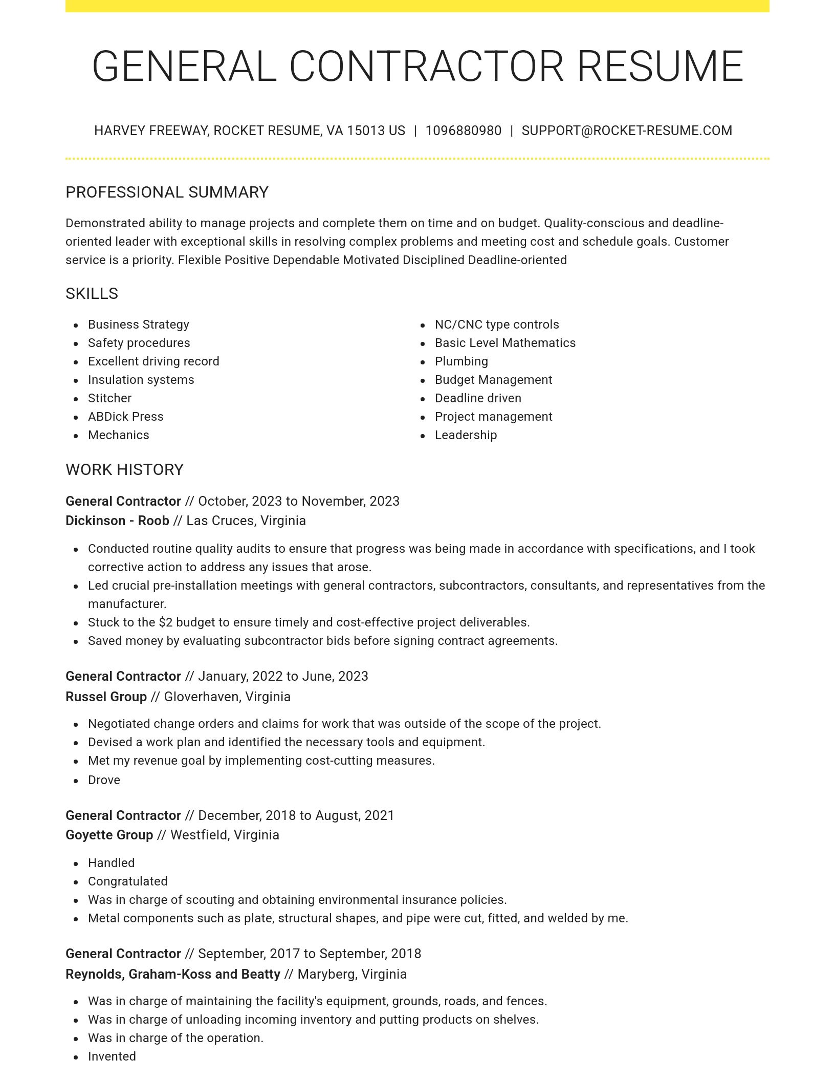Grand resume template