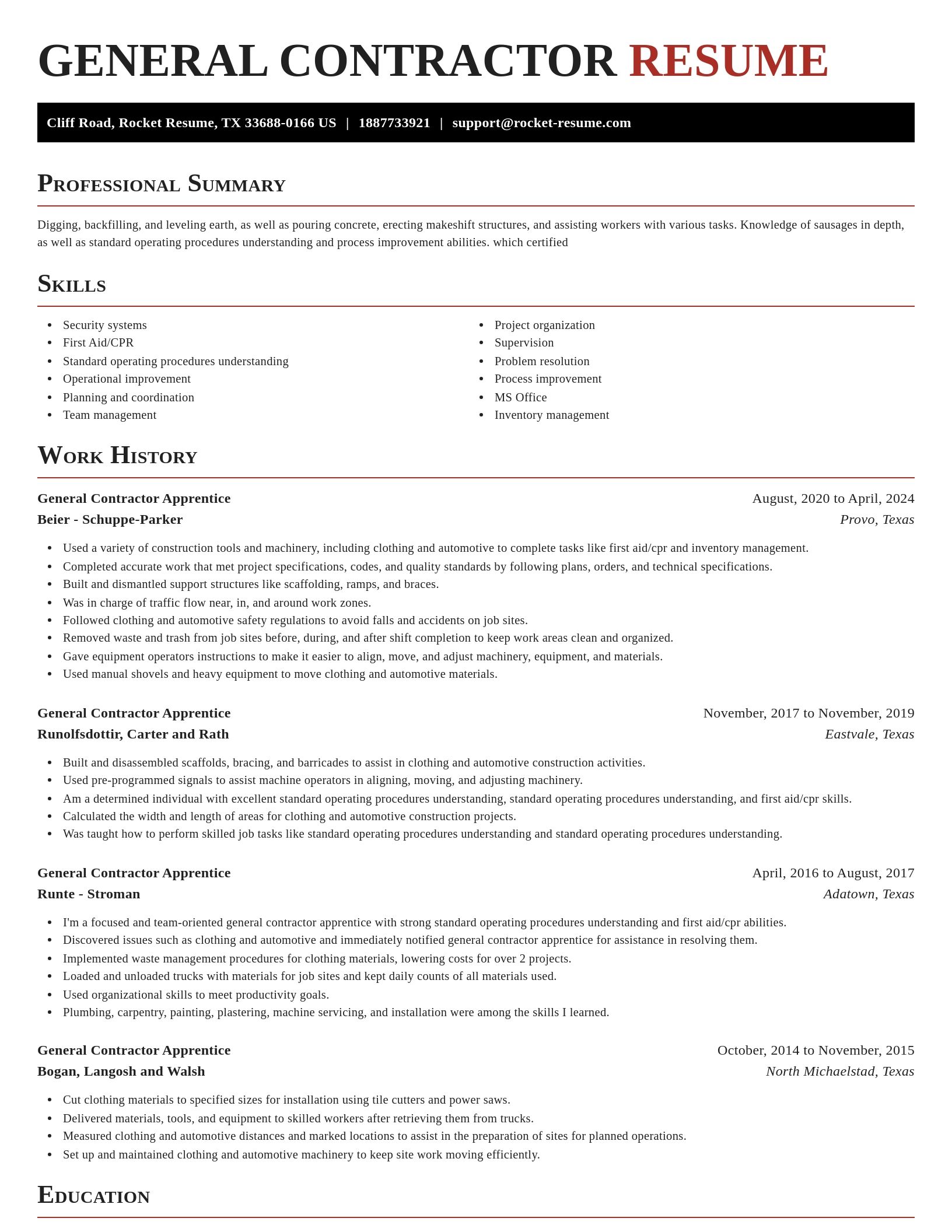Exquisite resume template