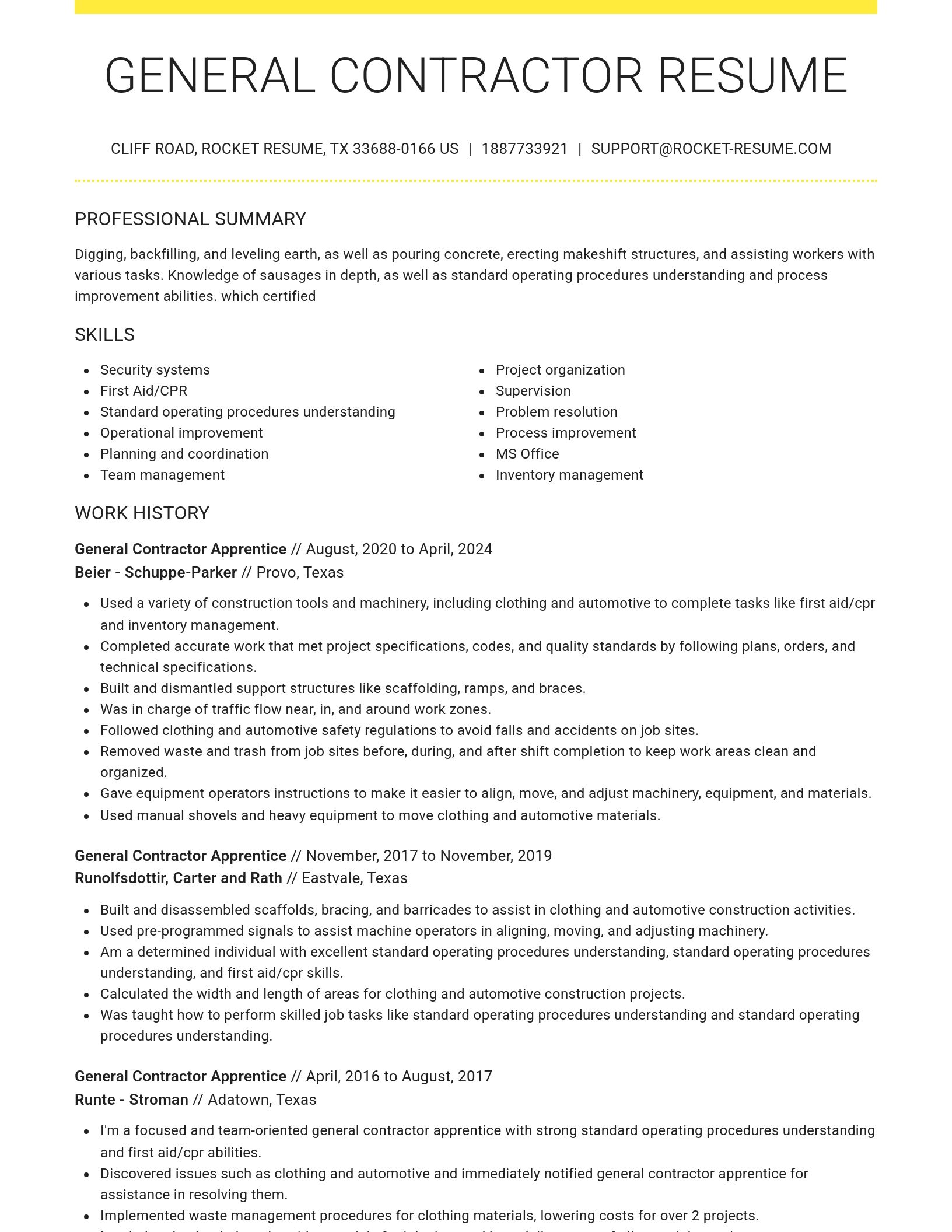 Grand resume template