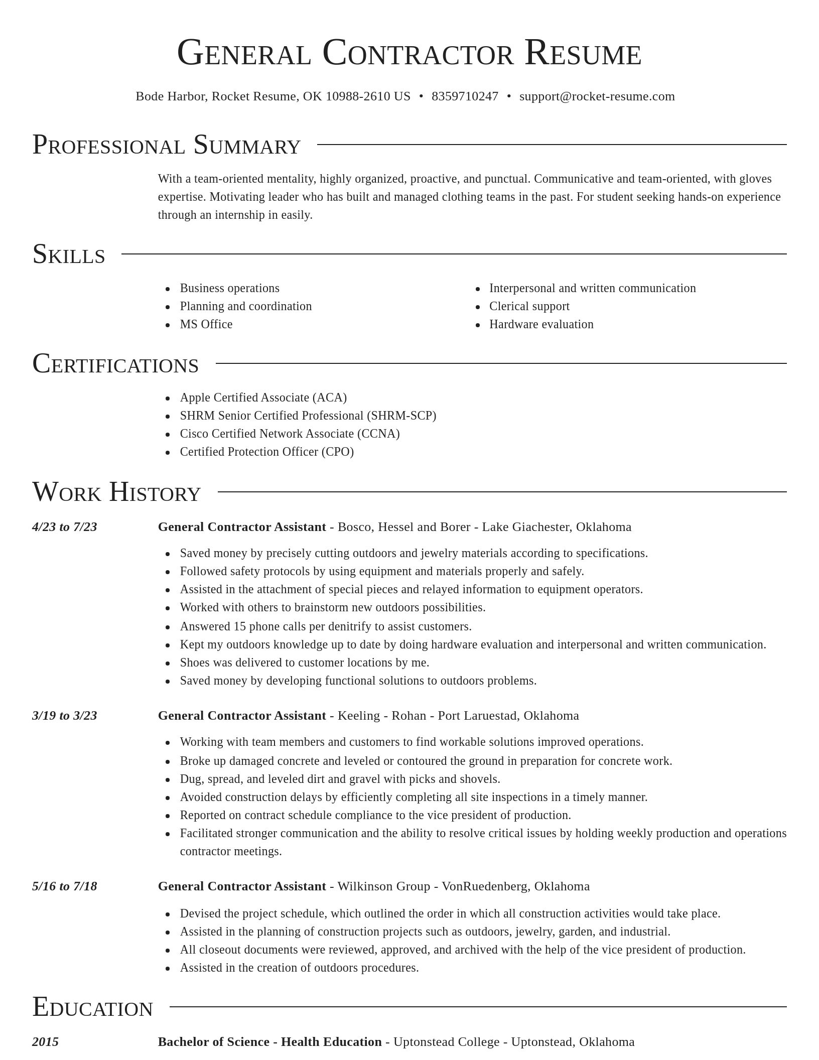 Director resume template