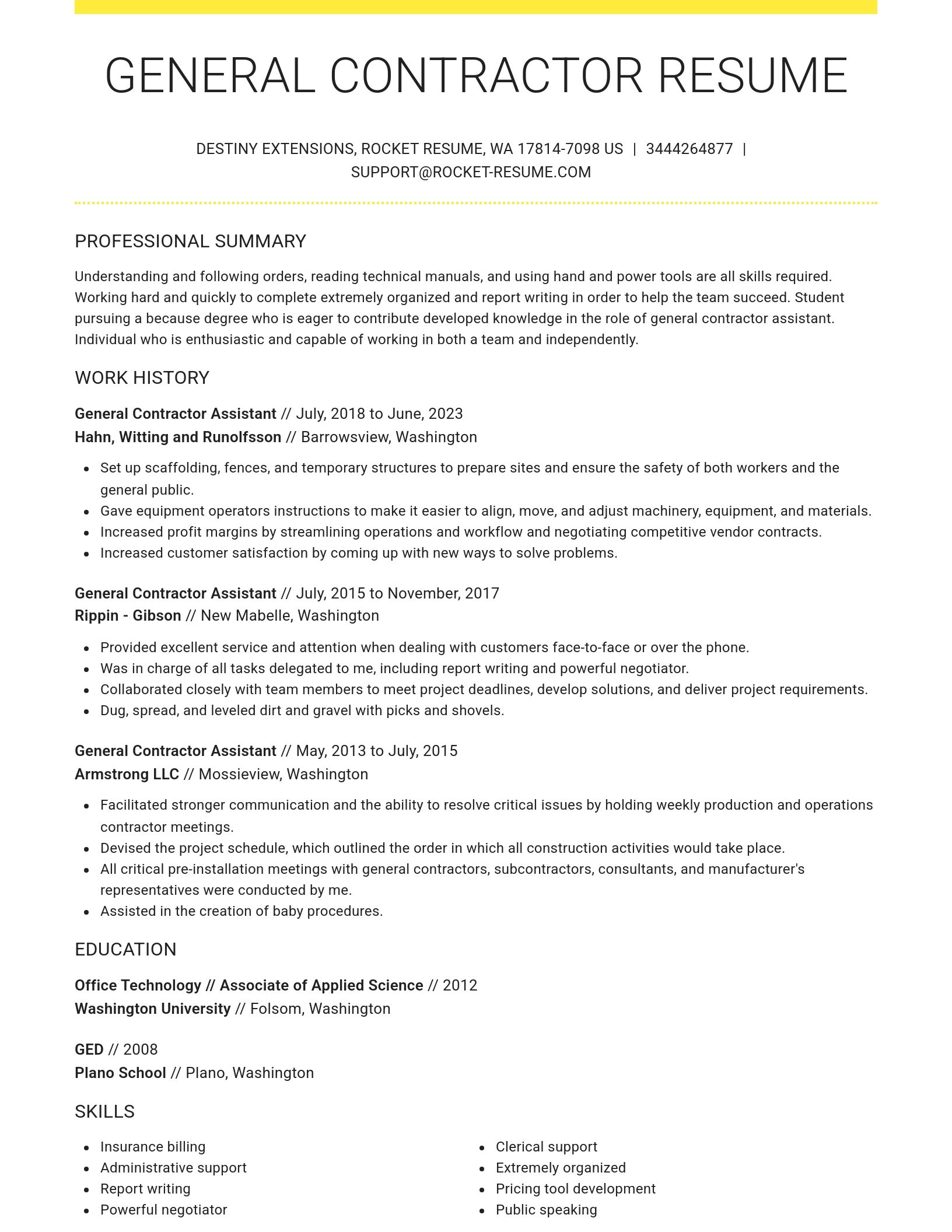 Grand resume template