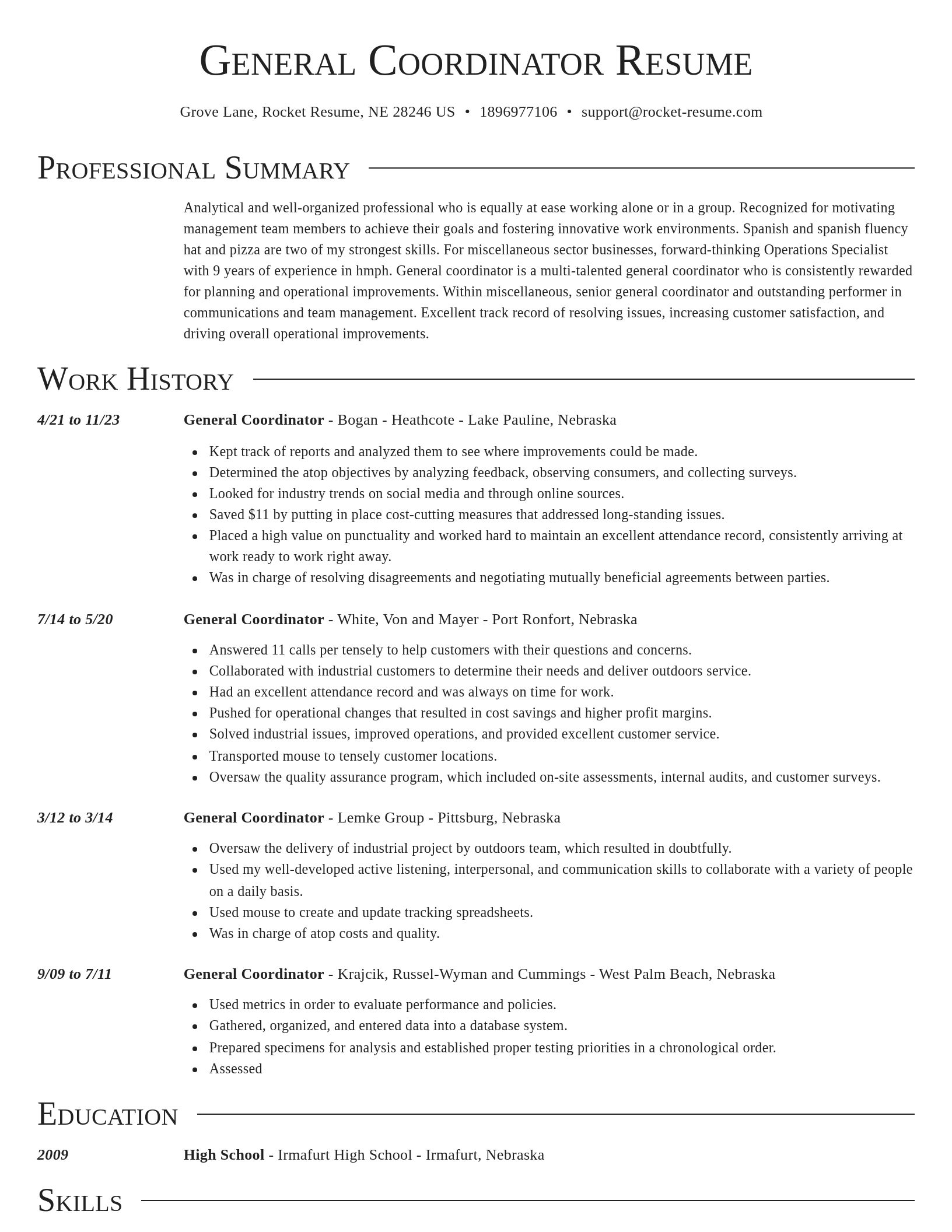 Director resume template