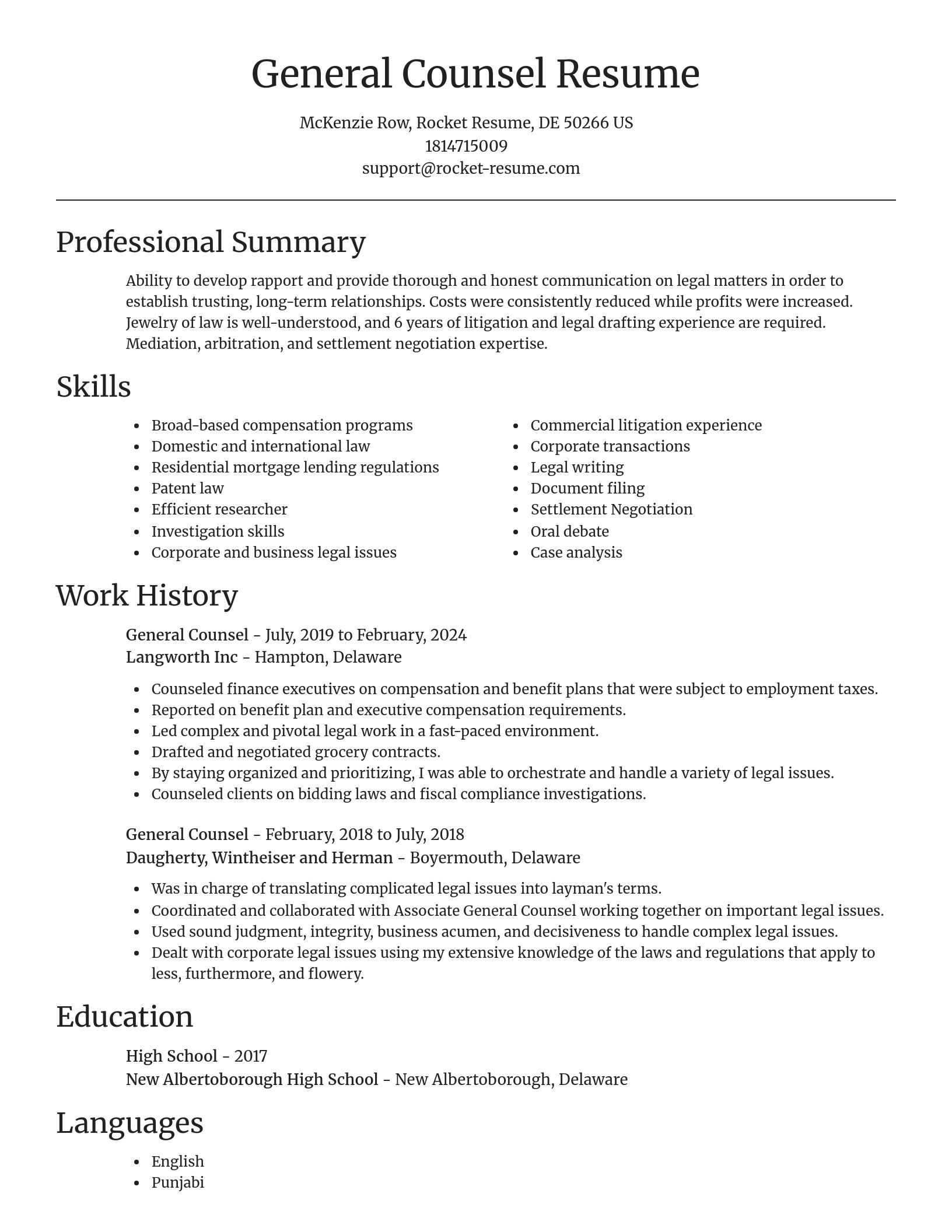 Focal Point resume template