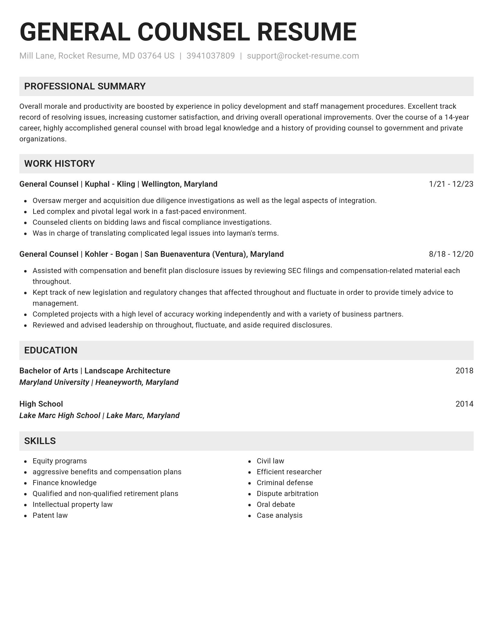 Genius resume template