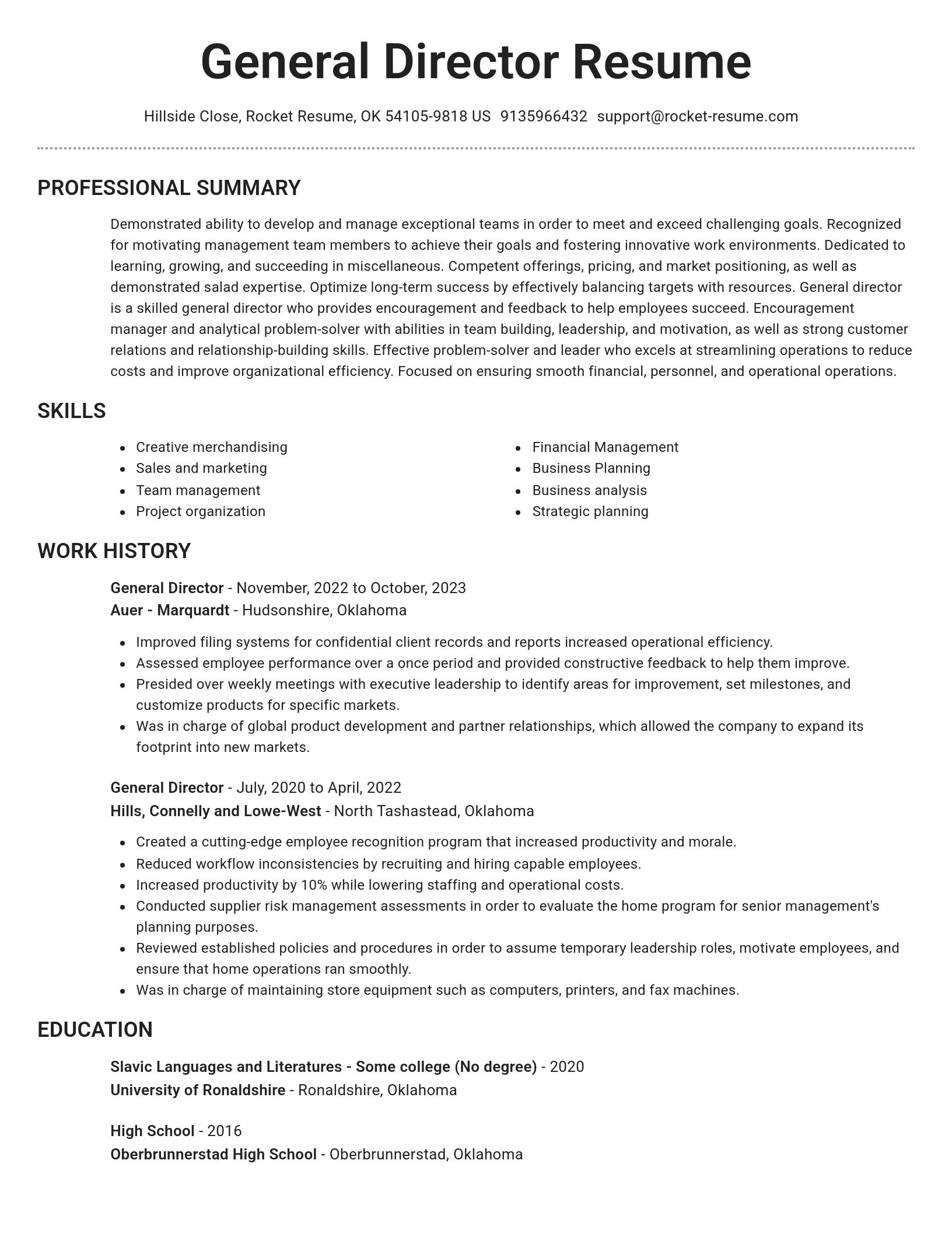 Brilliant resume template