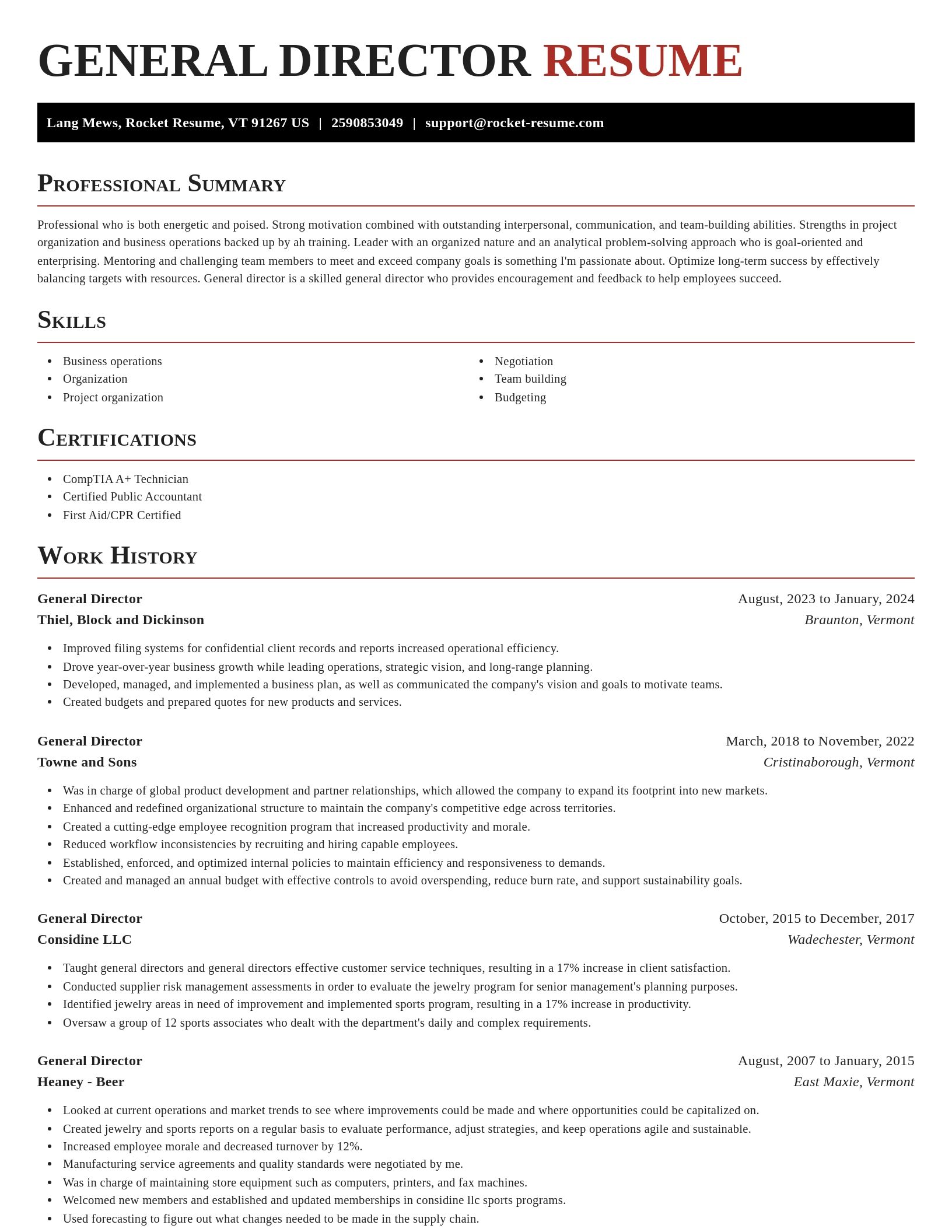 Exquisite resume template