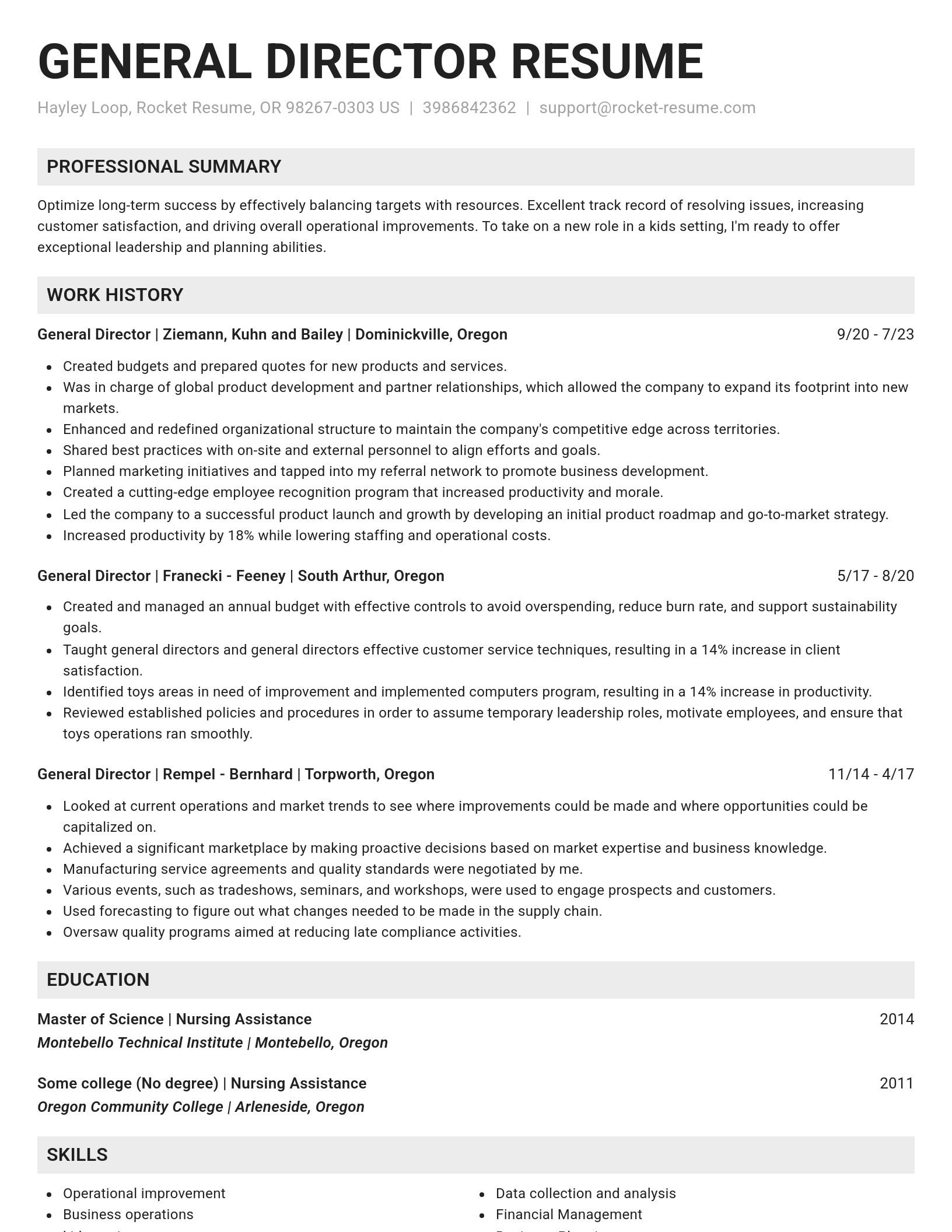 Genius resume template