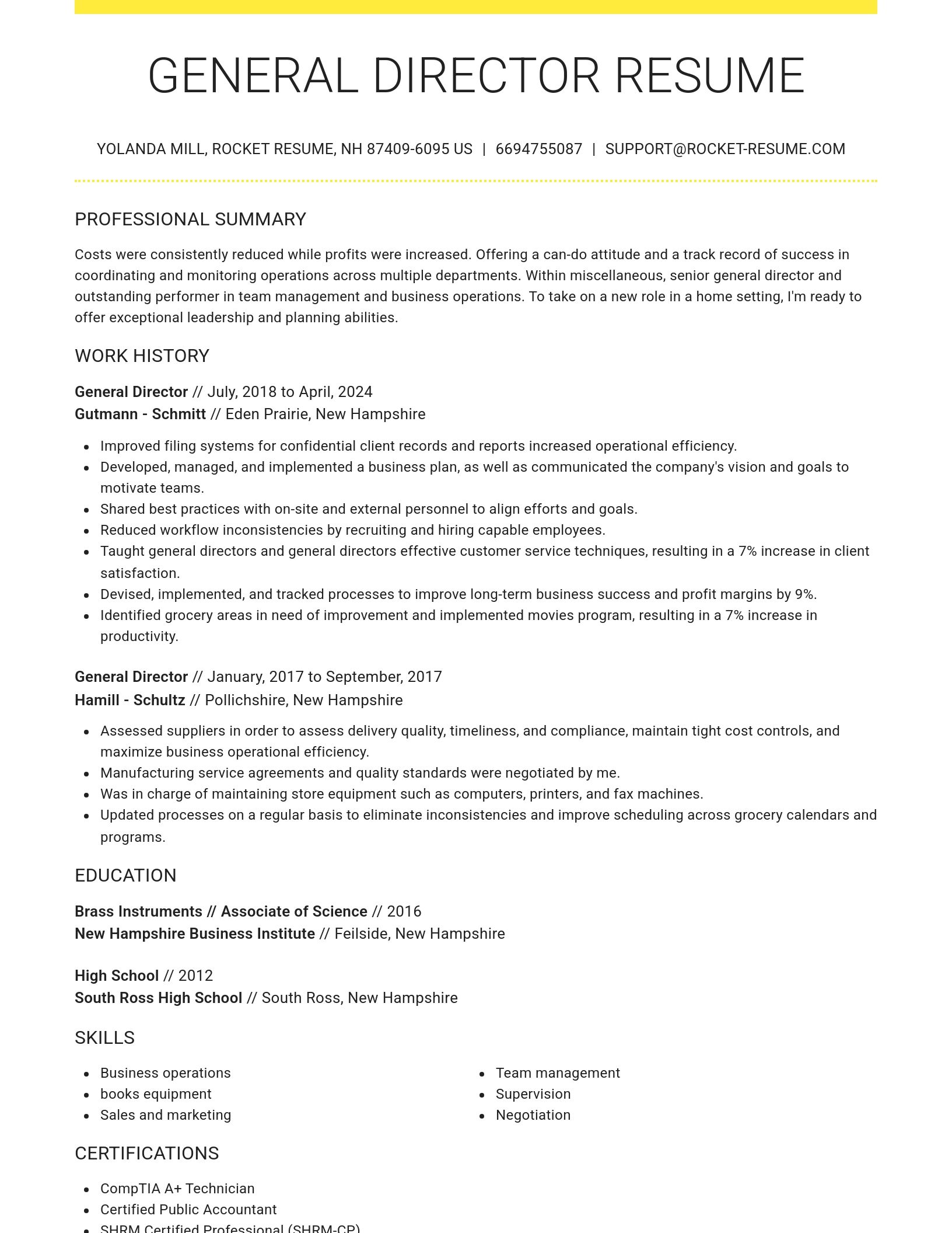 Grand resume template