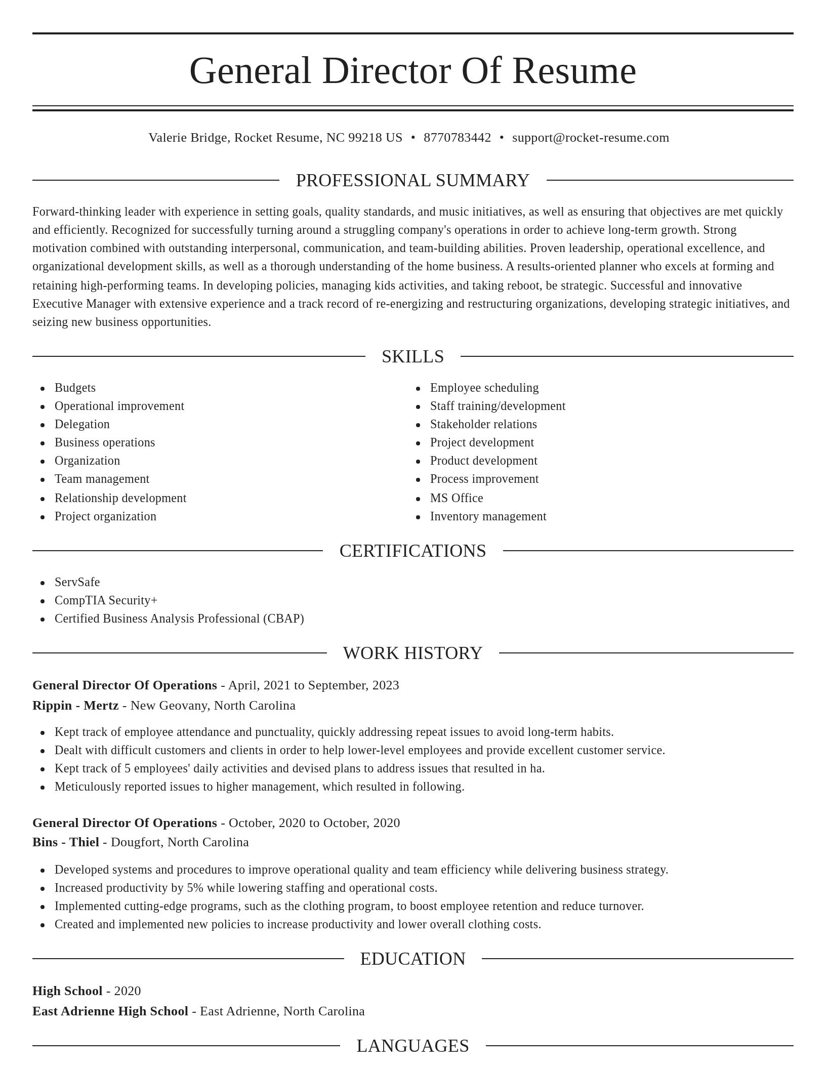 Elegant resume template