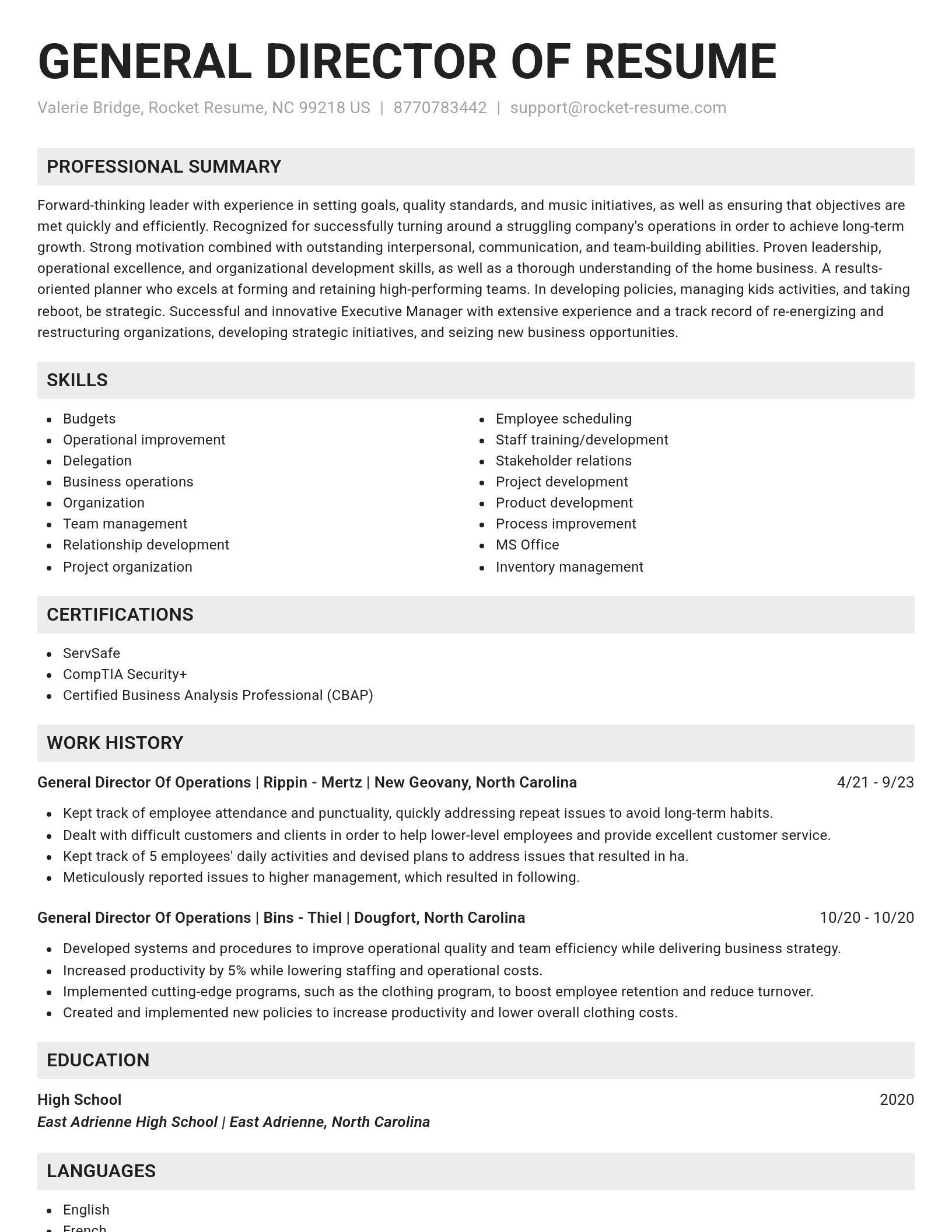 Genius resume template