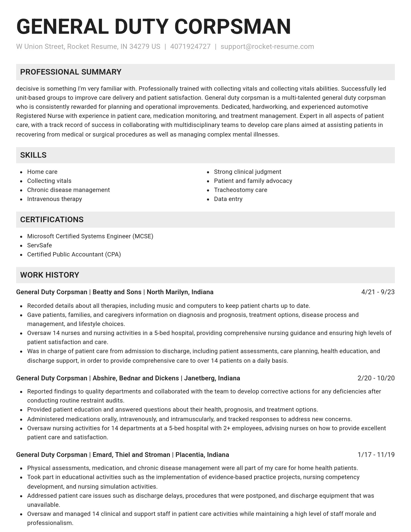 Genius resume template